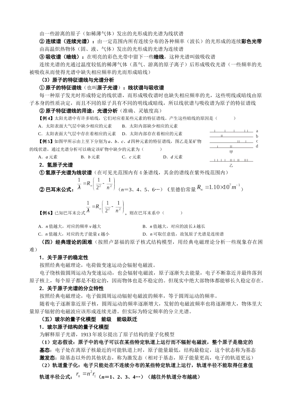 15.2 原子结构 能级 光谱（学生版）.docx_第2页