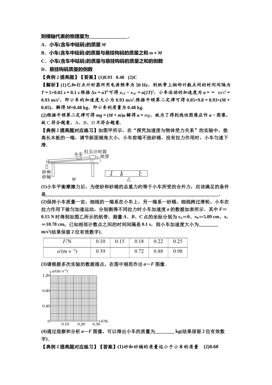 知识点23:应用动力学方法测量物体的质量(提高解析版).docx_第2页