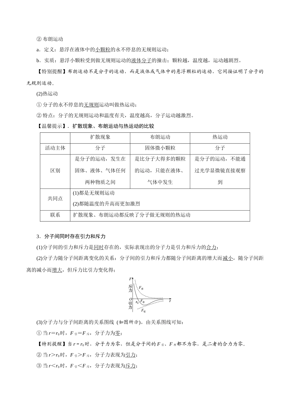 16.1分子动理论（解析版）高考一轮复习100考点100讲.docx_第3页