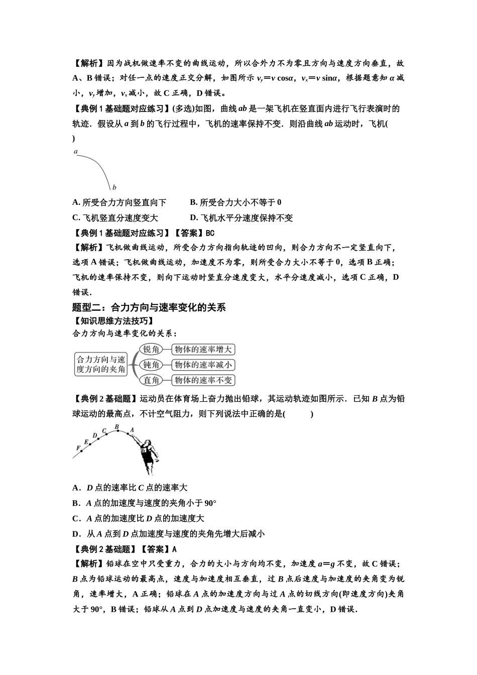 知识点24:曲线运动 运动的合成与分解(解析版).docx_第2页