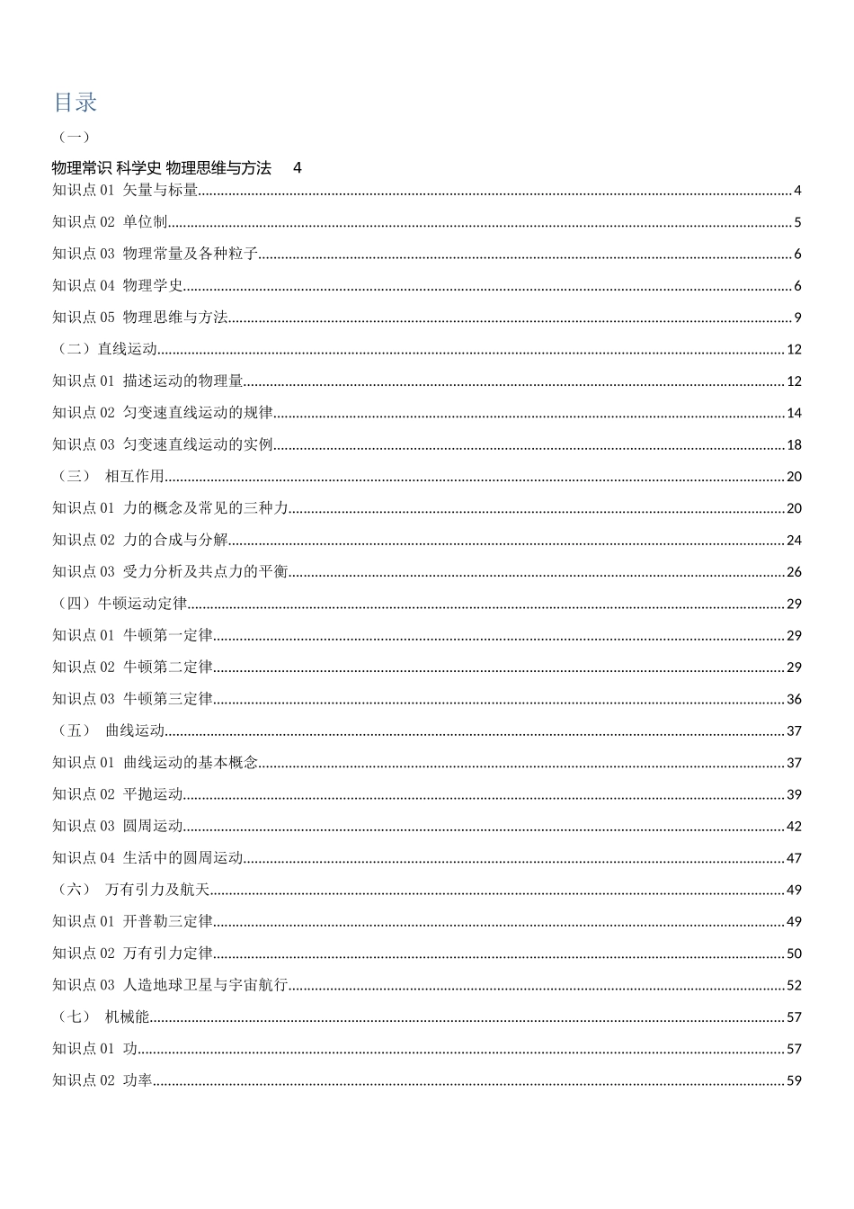2024高考物理知识总结(全国通用)220页.docx_第1页