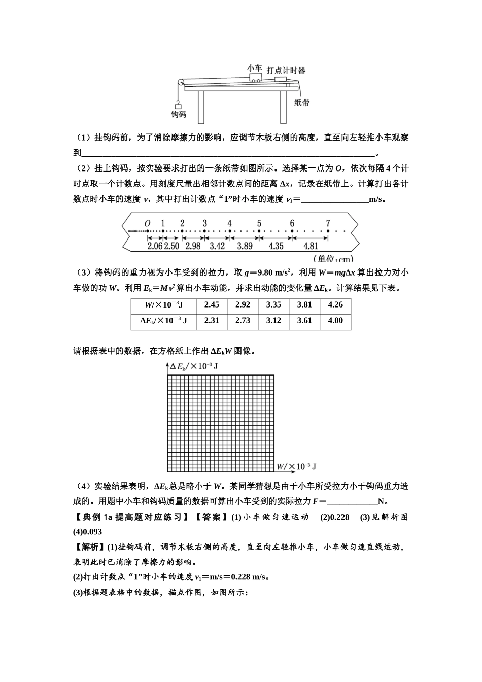 知识点46：探究动能定理及用能的方法测量动摩擦因数（提高解析版）.docx_第2页