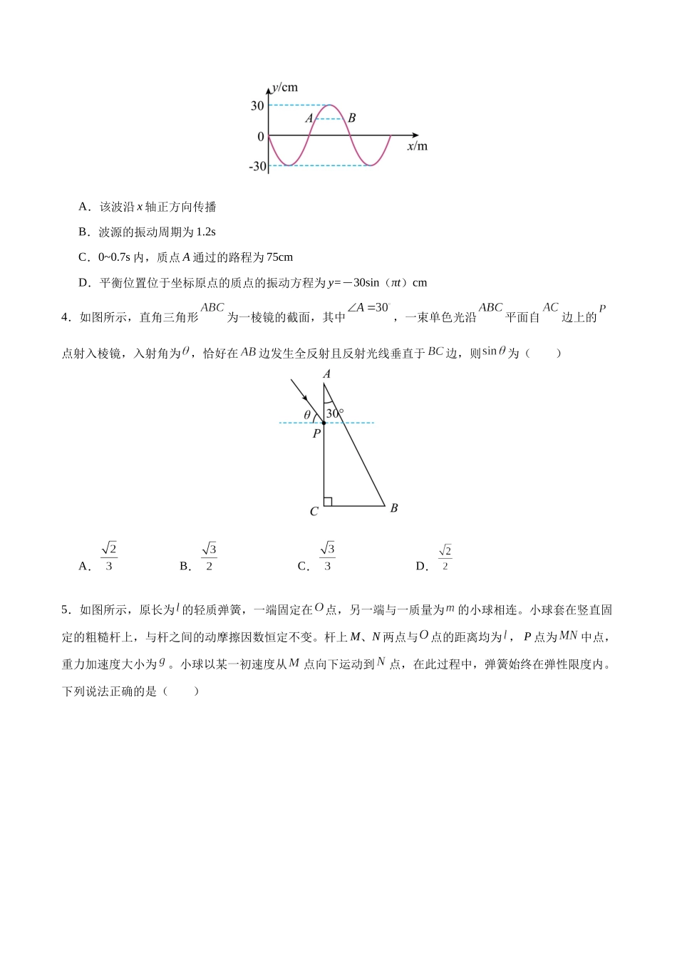 2025年高考物理仿真模拟卷（学生版）.docx_第2页