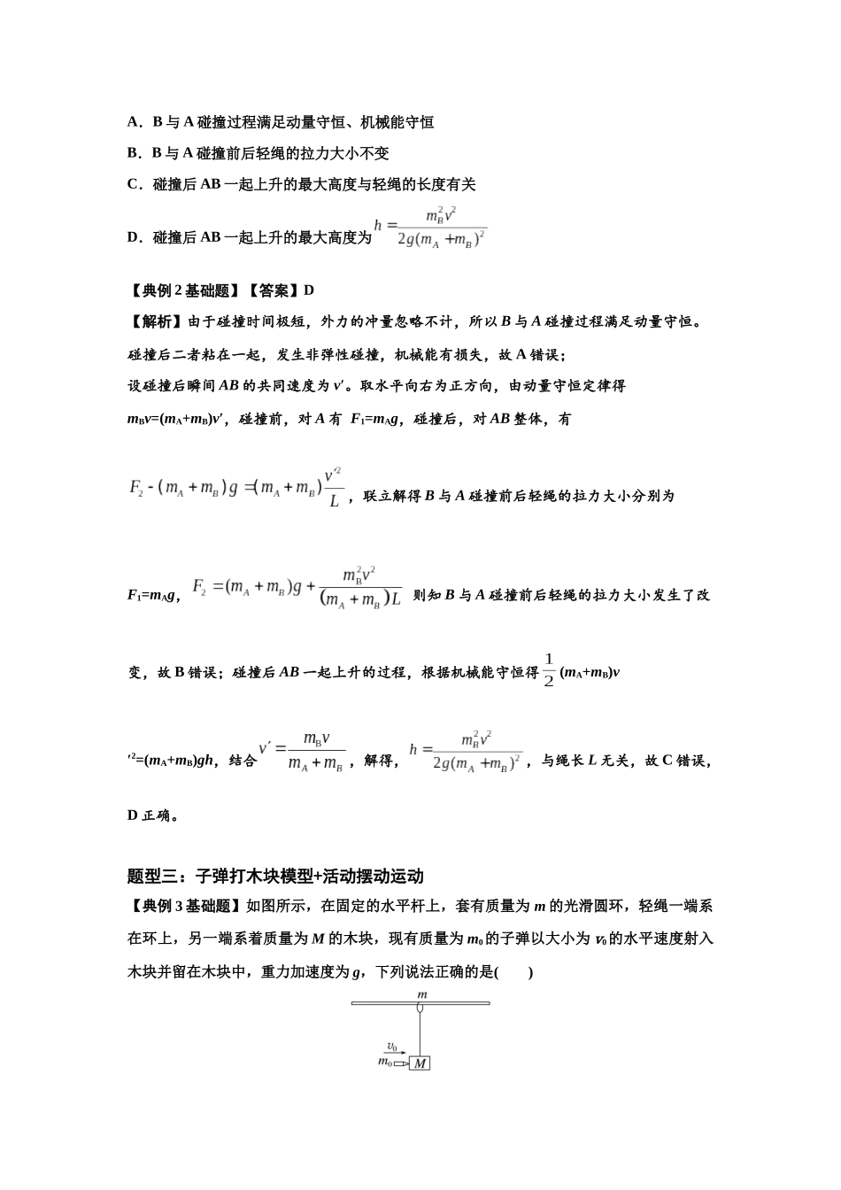 知识点54：应用三大观点解决子弹与木块碰撞问题（解析版）.docx_第3页