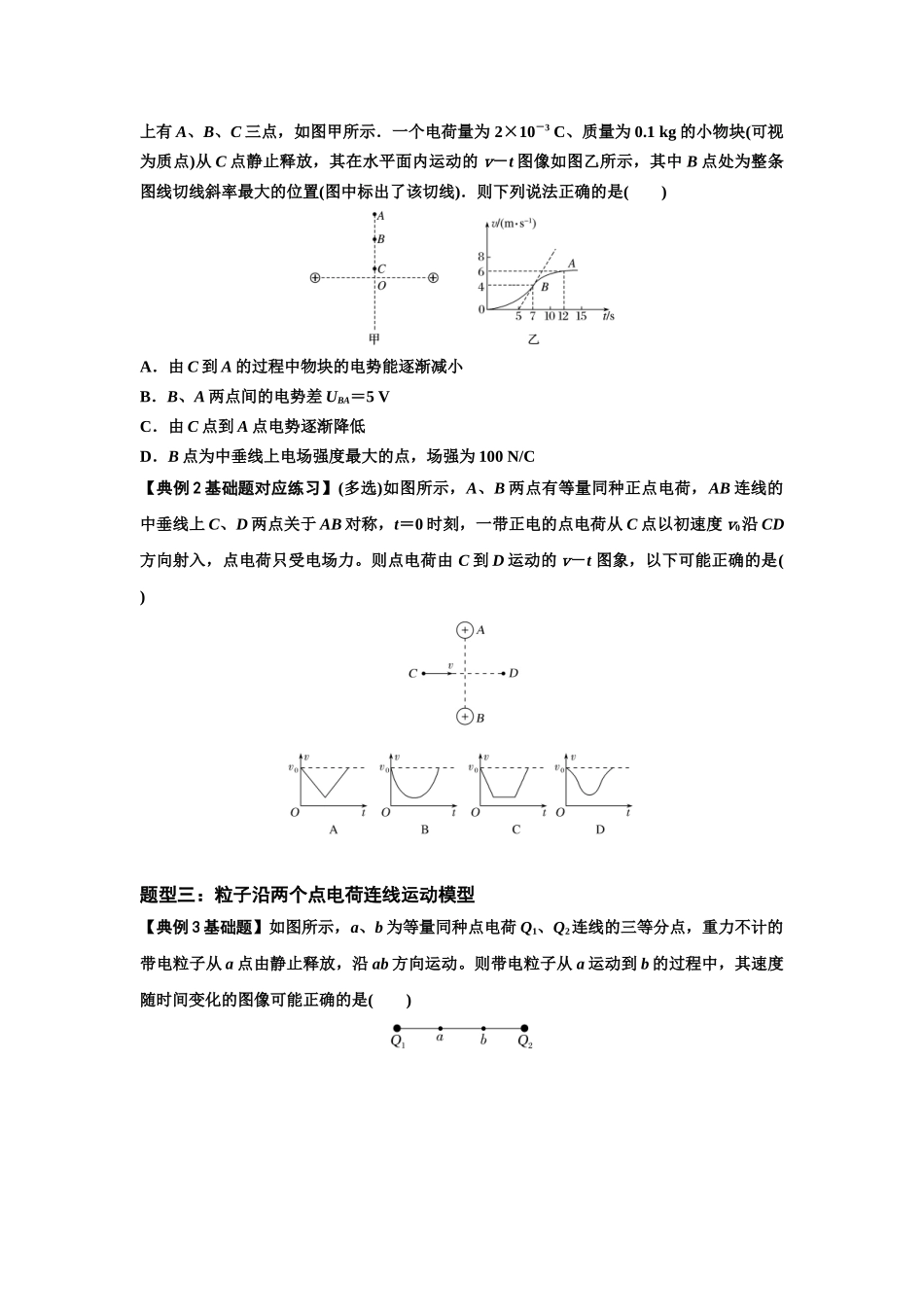 知识点66：静电场中的图象问题（原卷版）.docx_第2页