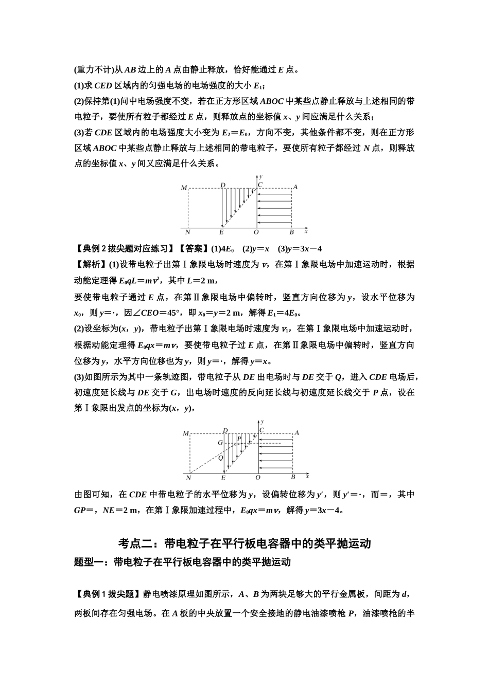 知识点69：带电粒子在电场的偏转运动（拔尖解析版）.docx_第3页