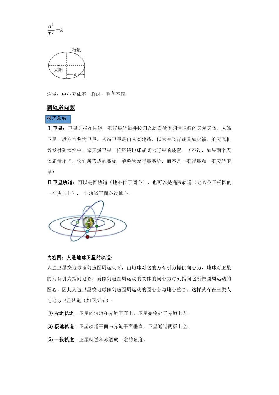 第01讲   椭圆轨道及圆轨道（匀速圆周运动）模型（天上）（解析版）.docx_第2页
