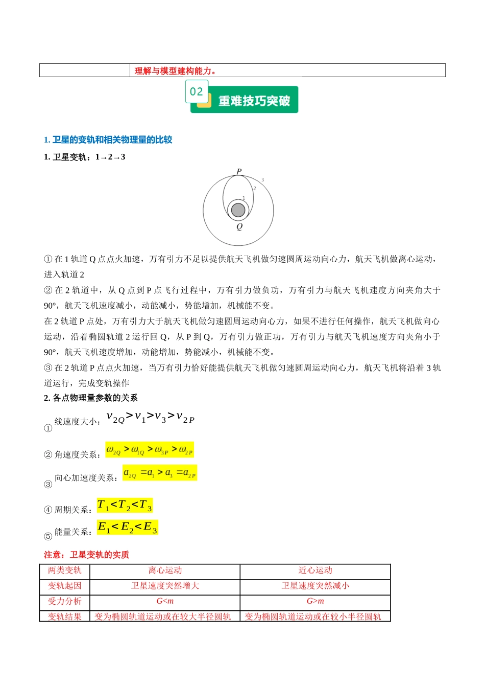 重难05 万有引力与航天（三大概念、五类热点问题、卫星发射与变轨、宇宙速度、卫星的追及相遇、多星模型等）（重难专练）（全国通用）（学生版）.docx_第2页