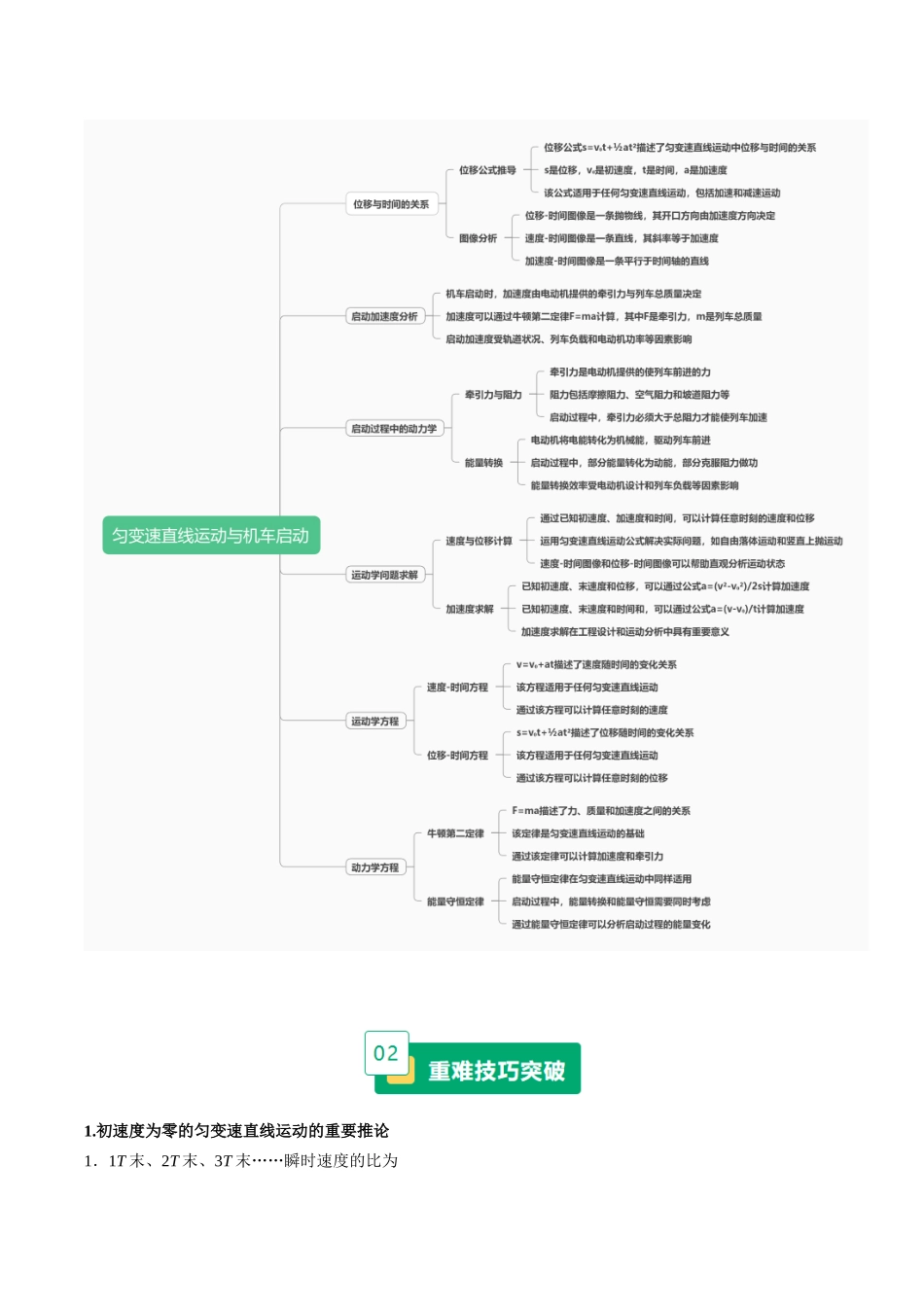 重难05 匀变速直线运动与机车启动（重难专练）（黑吉辽蒙专用）（教师版）.docx_第2页