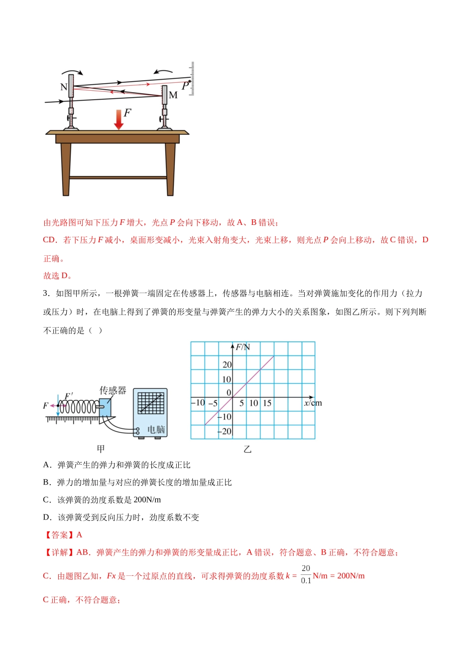 第2章 章末检测卷（核心考点精讲精练）-备战2024年高考物理一轮复习考点帮（新高考专用）（解析版）.docx_第2页