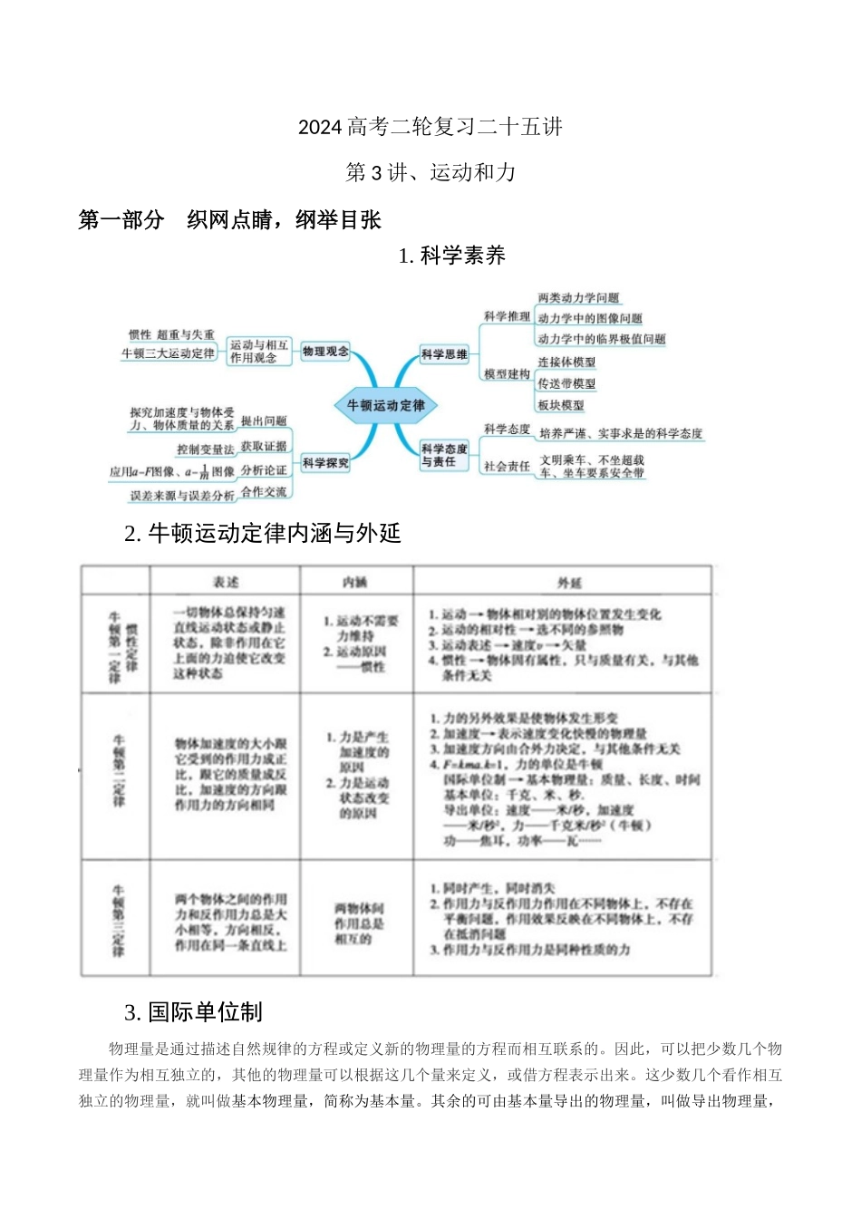 第3讲运动和力(原卷版).docx_第1页