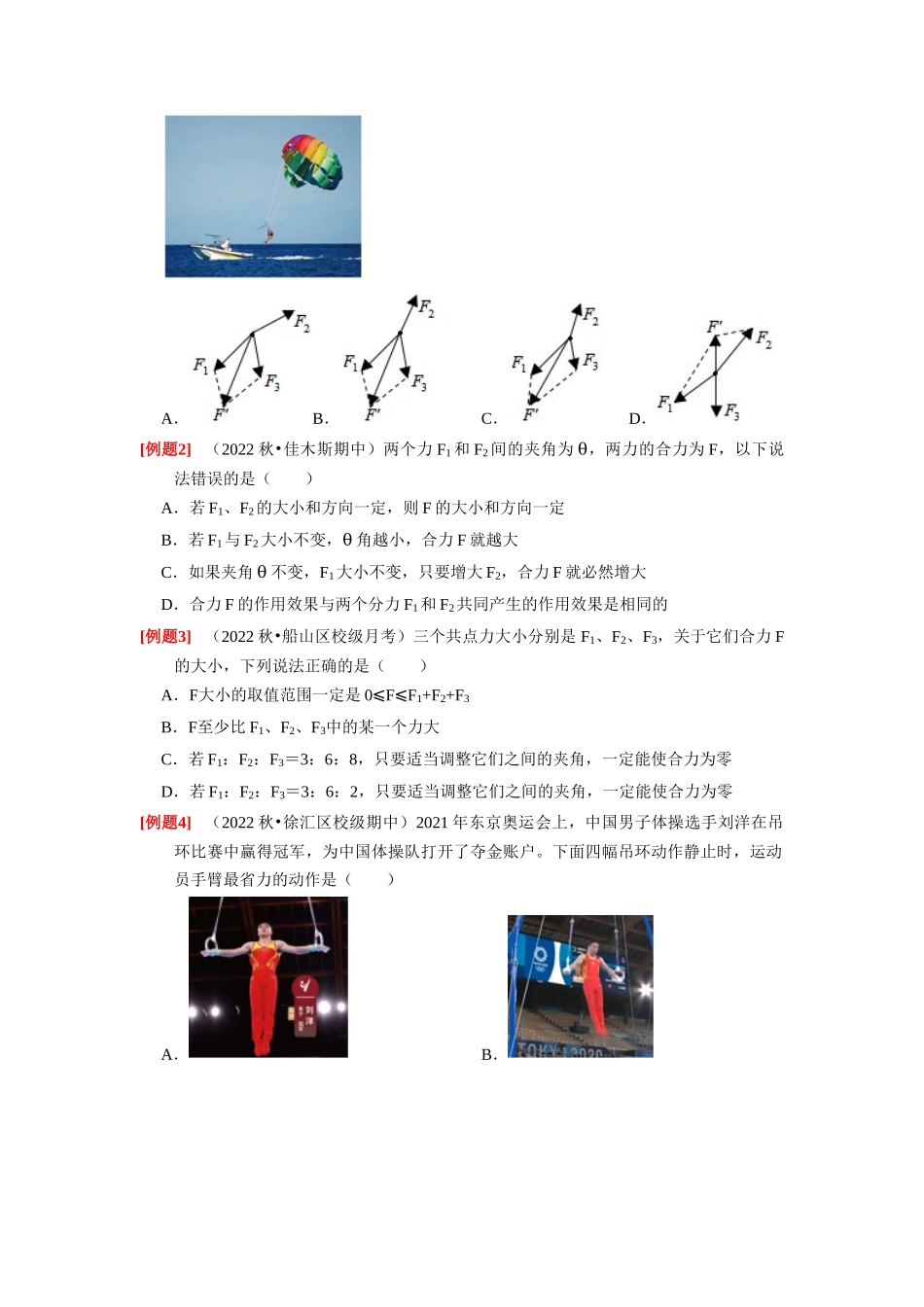 第4讲 力的合成和分解(原卷版).docx_第2页