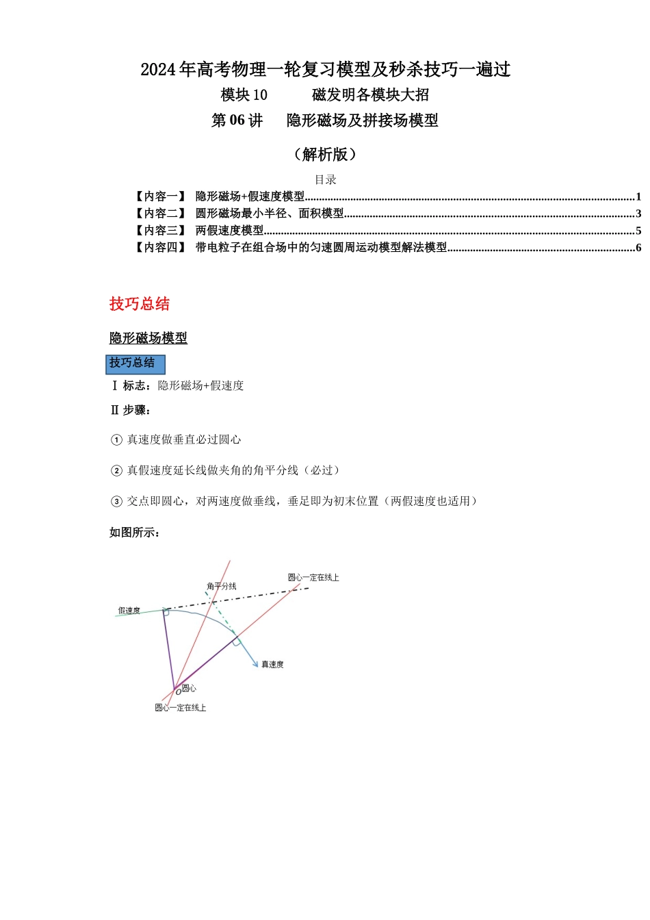 第06讲 隐形磁场及拼接场模型(解析版).docx_第1页