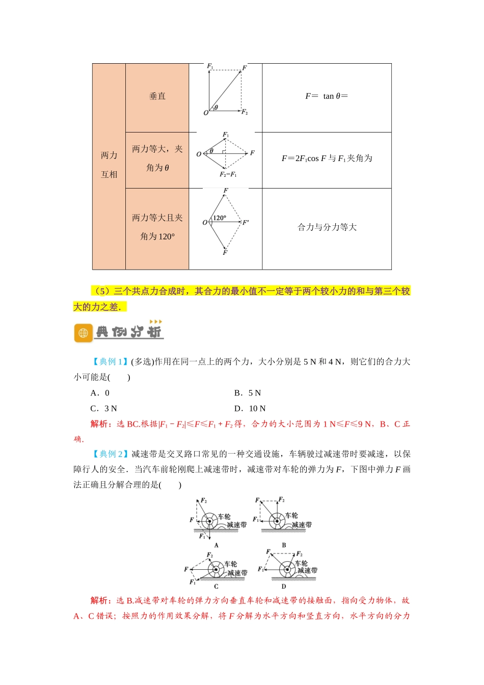 第6讲 力的合成与分解（解析版）.docx_第3页