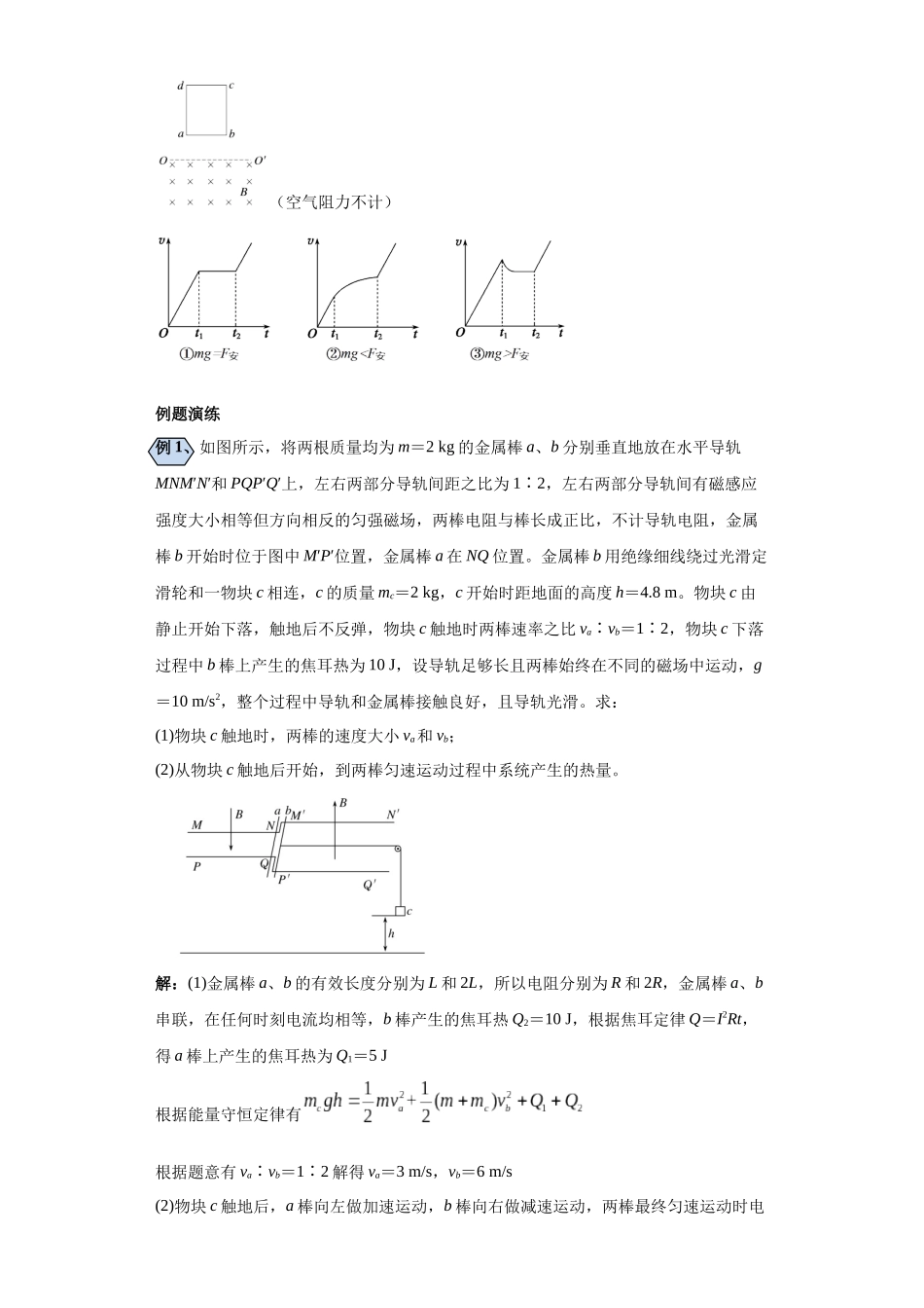 第09讲 不等距导轨双导体棒模型及线框模型(解析版).docx_第2页
