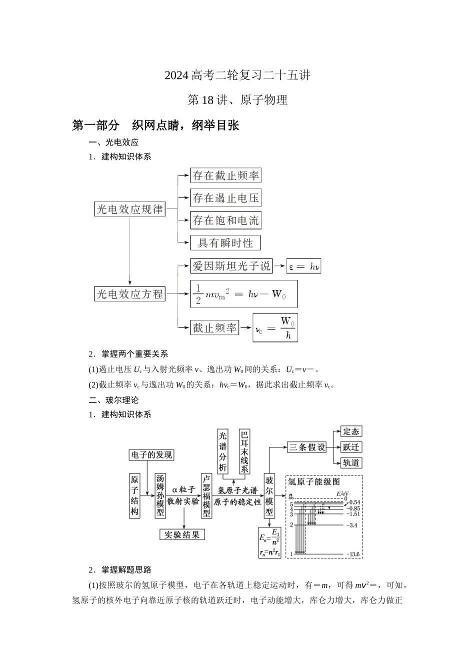 第18讲原子物理(原卷版)二十五讲.docx_第1页