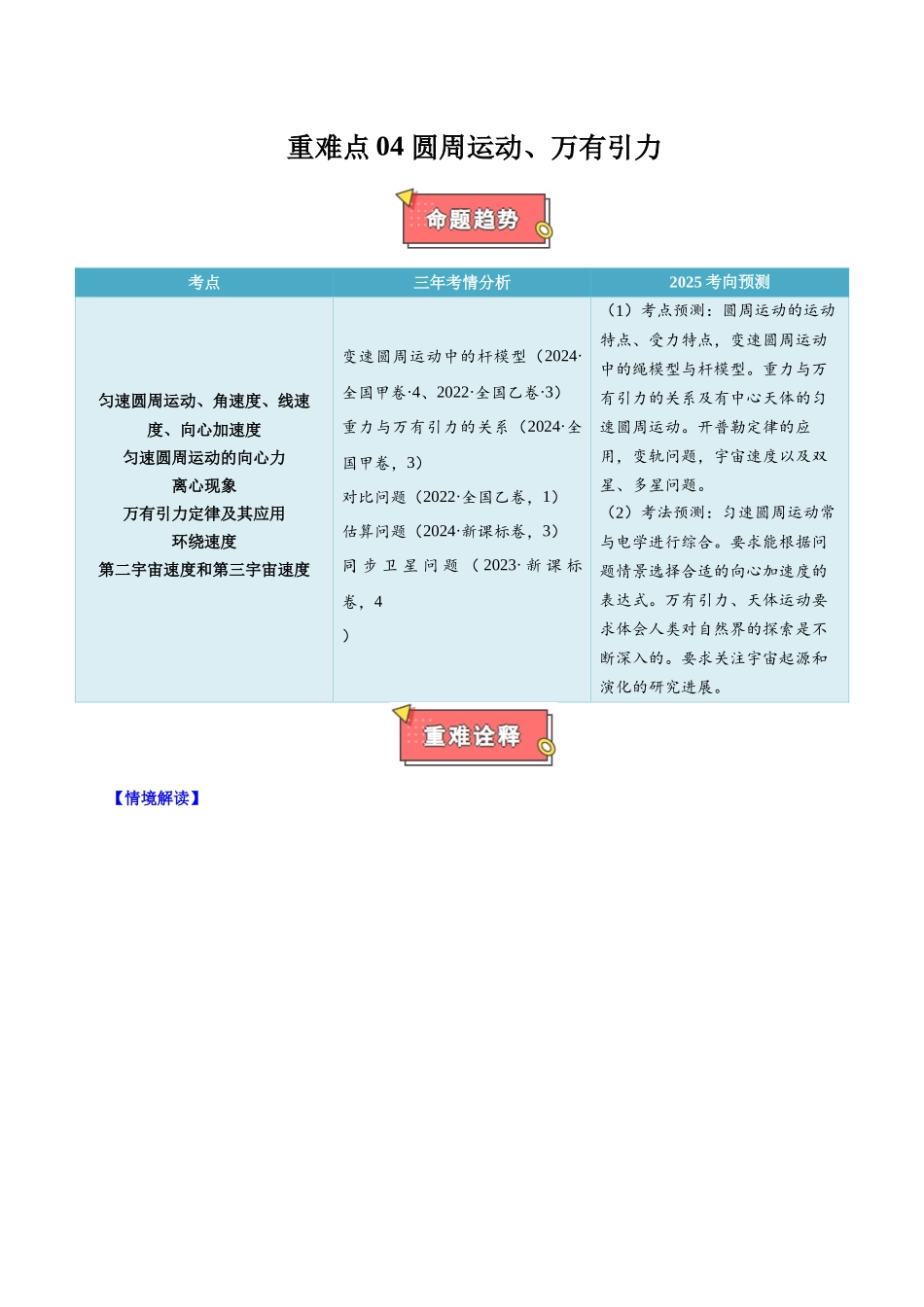 重难点04 圆周运动、万有引力(原卷版).docx_第1页