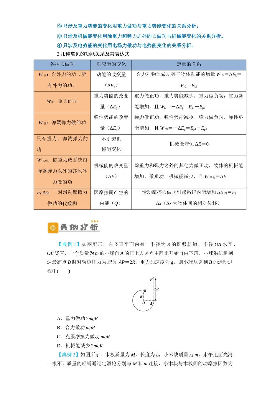 第19讲 功能关系 能量守恒定律(原卷版).docx_第2页
