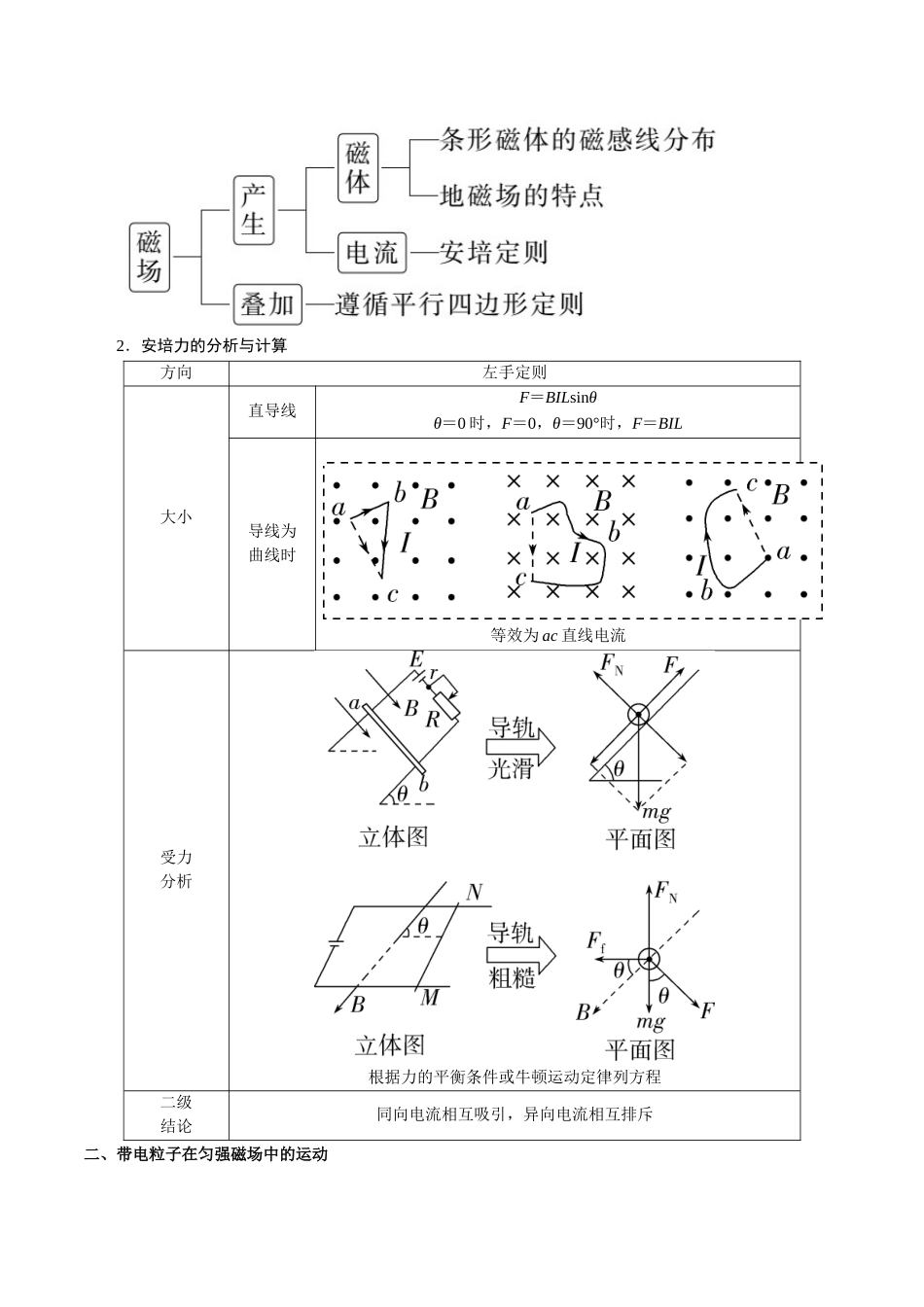重难点09 磁场及带电粒子在磁场中的运动(原卷版).docx_第2页
