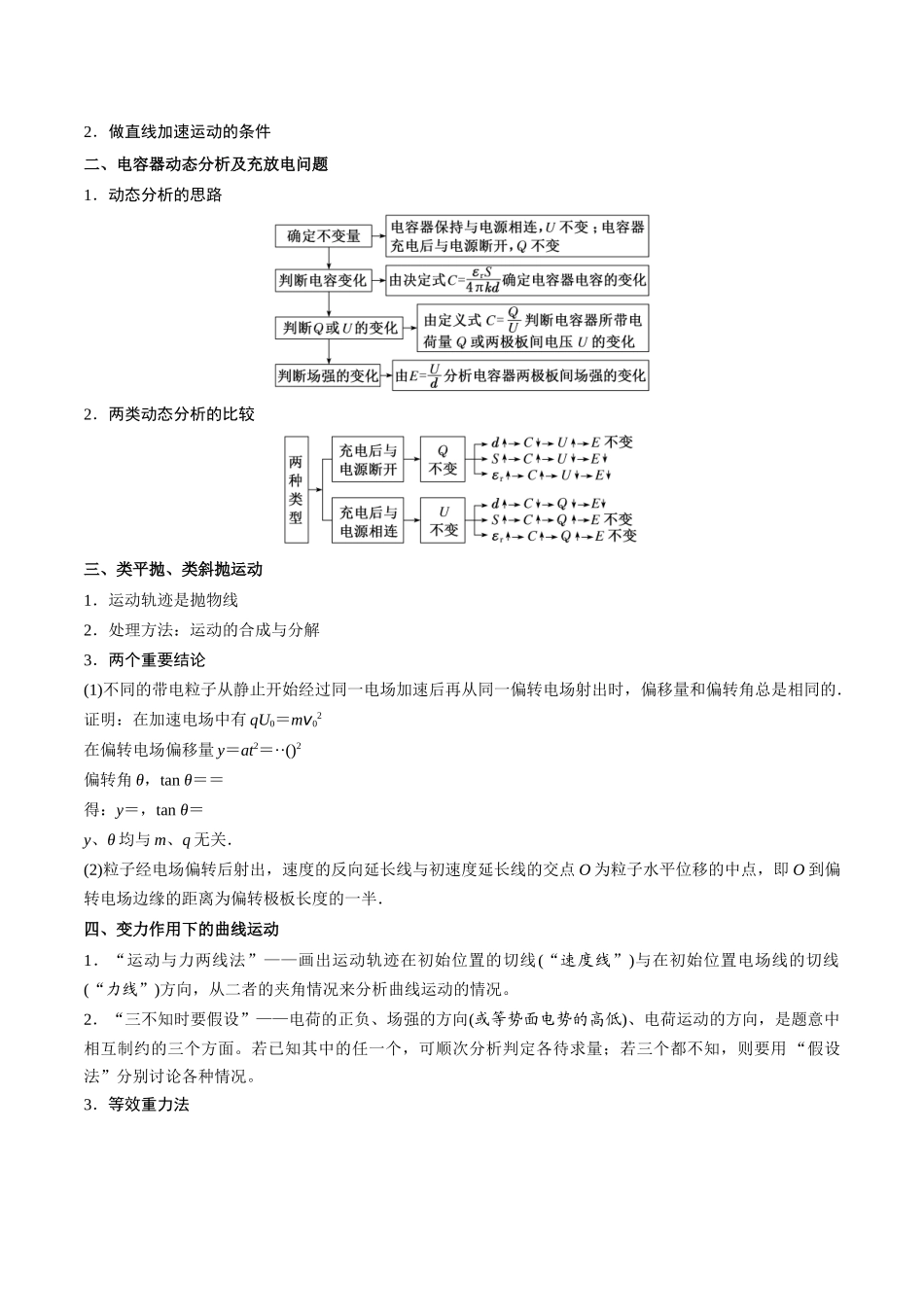 重难点09 带电粒子在电场中的运动（原卷版）.docx_第2页