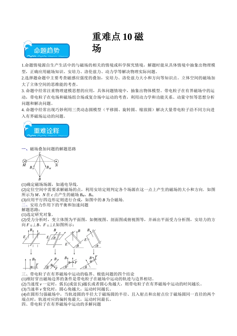 重难点10 磁场(学生版).docx_第1页