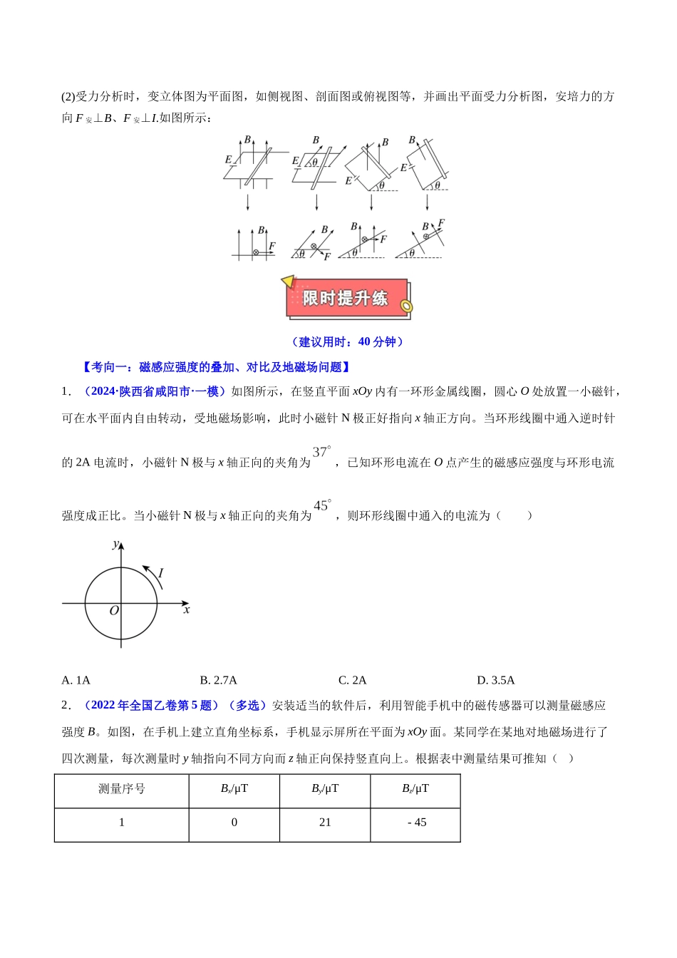 重难点10 磁场的性质（学生版）2025.docx_第3页