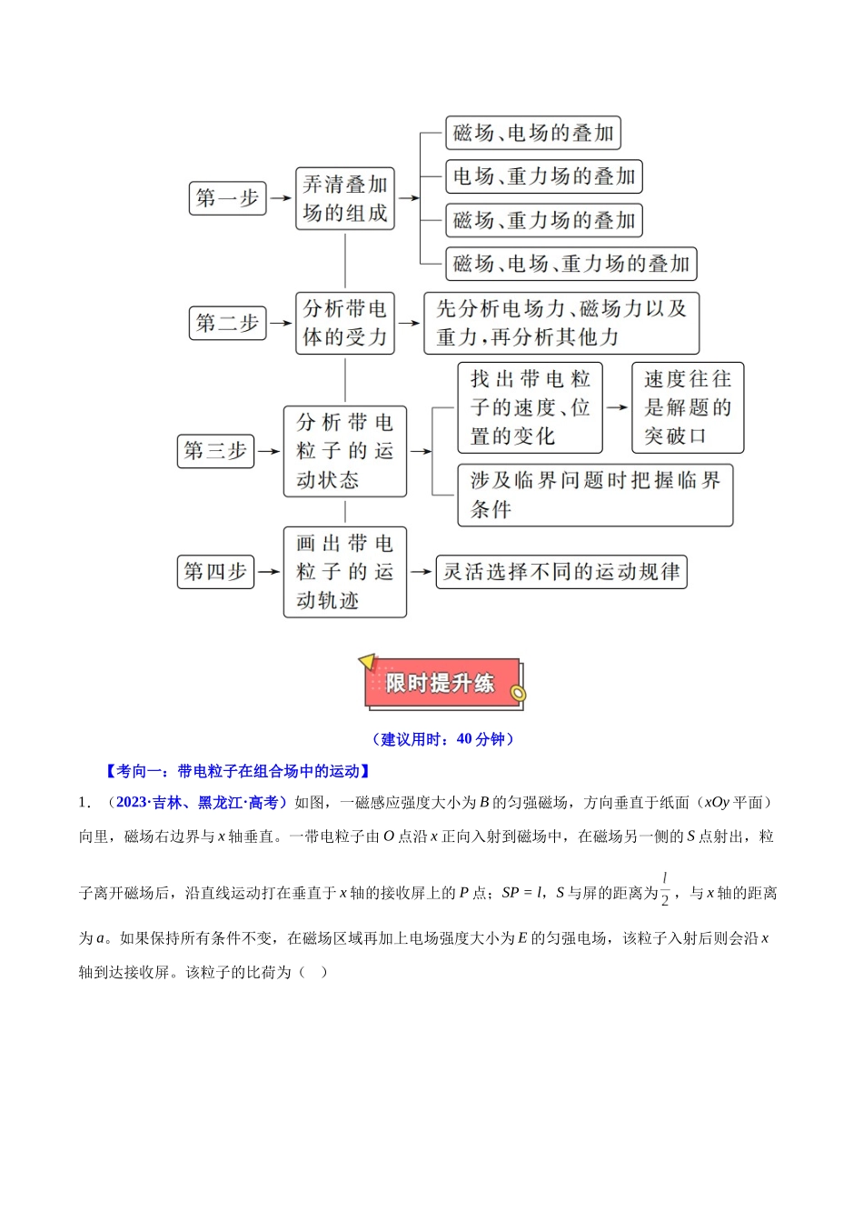 重难点10 带电粒子在复合场中的运动(原卷版).docx_第3页
