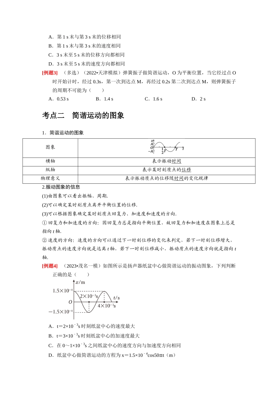第27讲 机械振动(原卷版).docx_第2页