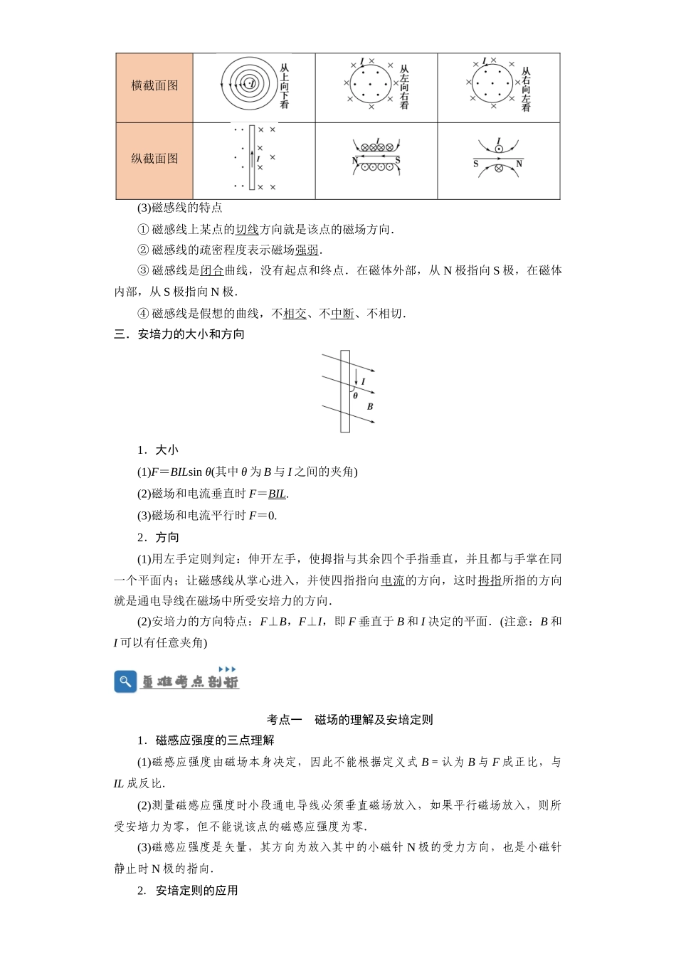 第37讲 磁场的描述、磁场对电流的作用(解析版).docx_第2页