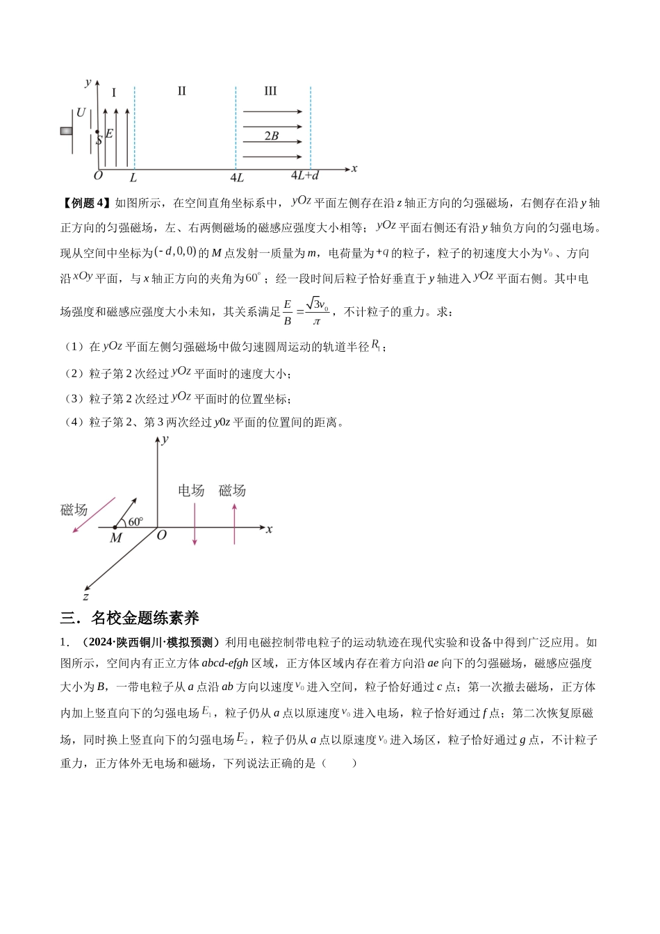 第51讲 习题课----带电粒子在立体空间运动问题(学生版).docx_第3页