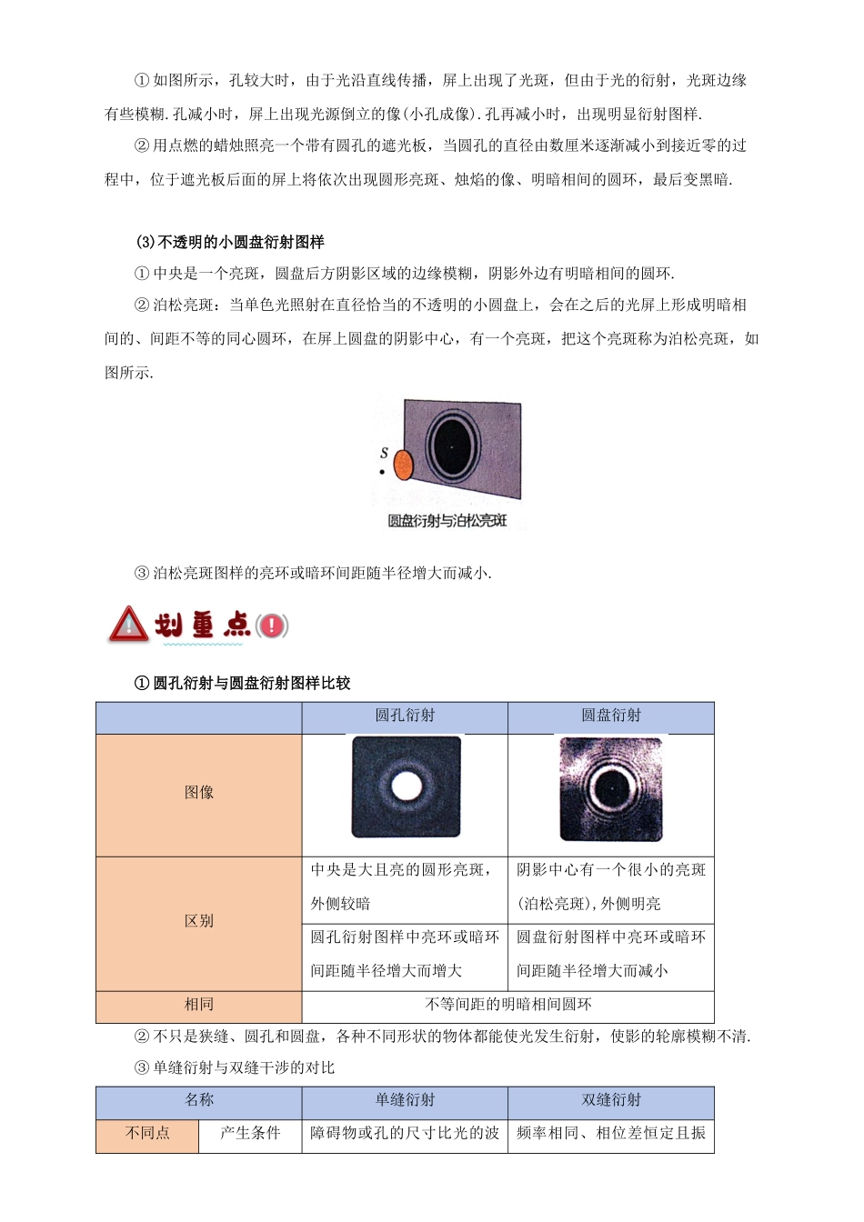 第51讲 光的衍射偏振及激光（原卷版）.docx_第3页