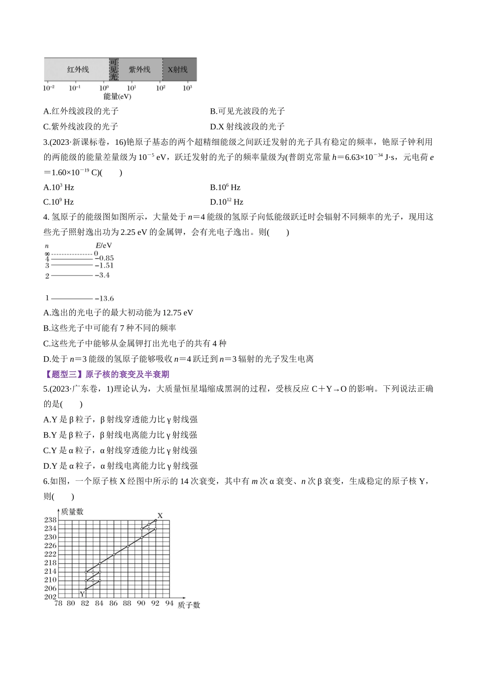 第68讲 原子结构和原子核(练习)(学生版).docx_第2页