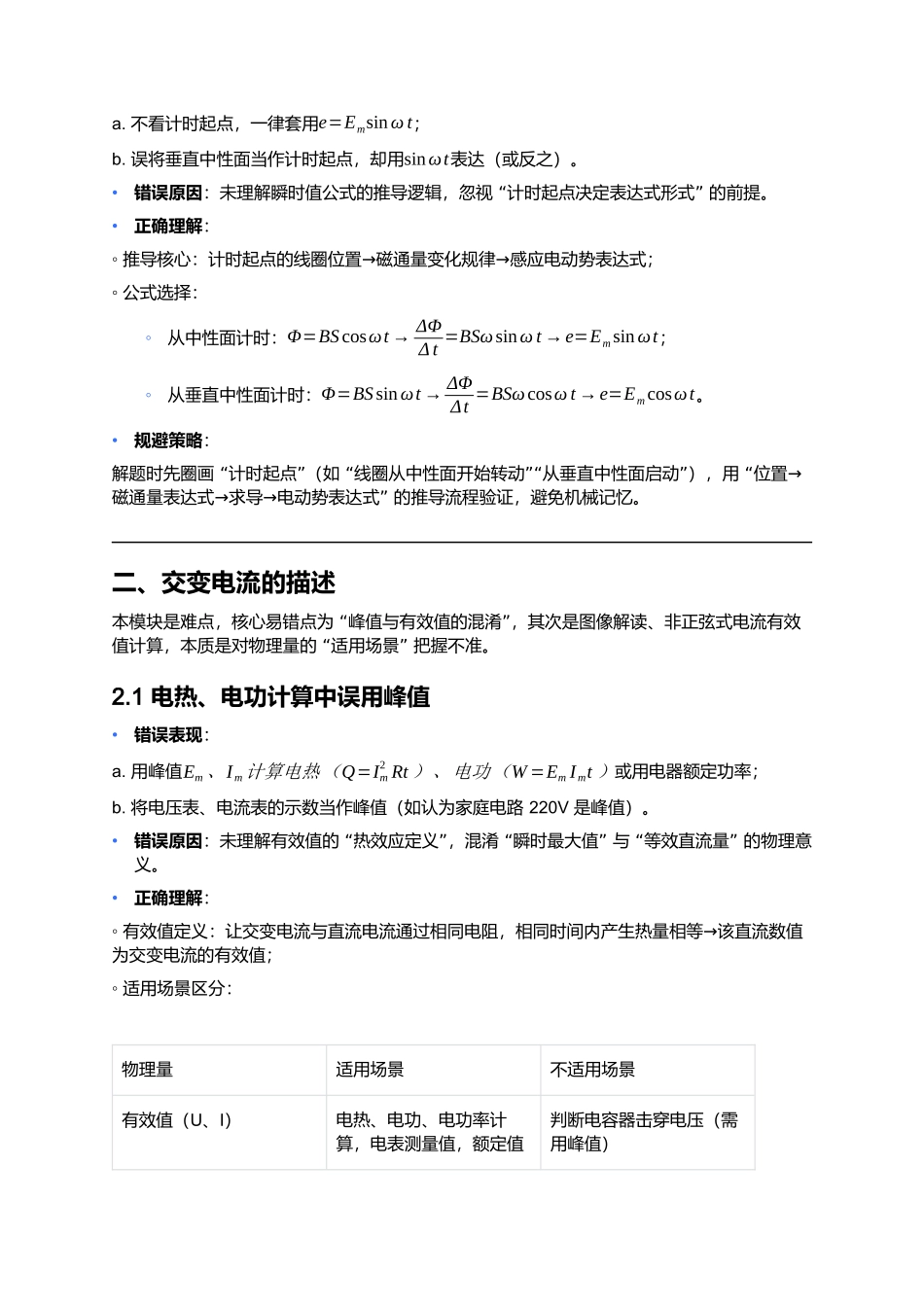 第三章 交变电流 易错点深度总结 .docx_第2页