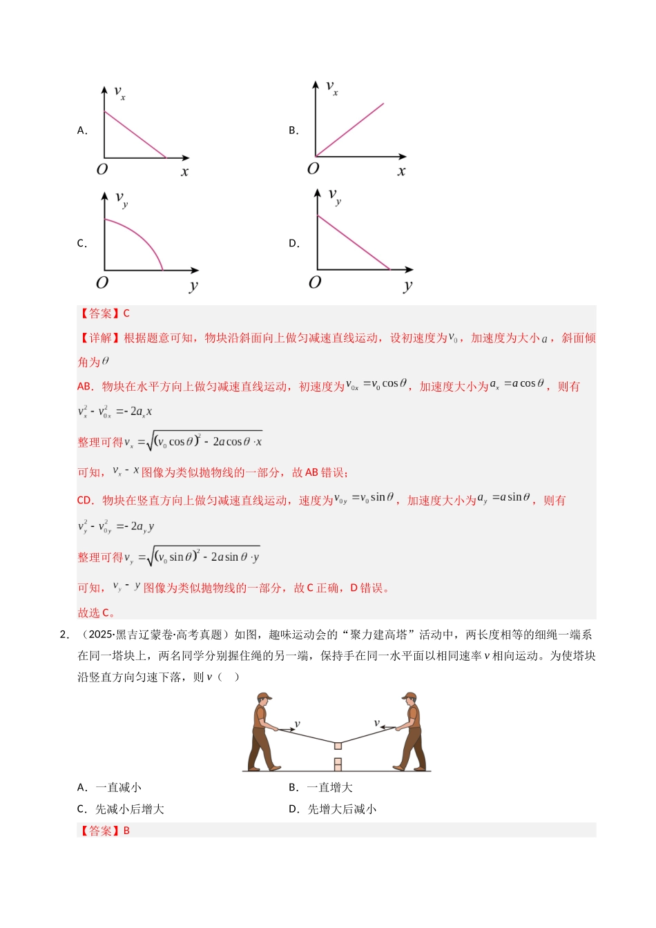 专题04 曲线运动（全国通用）（教师版）.docx_第2页