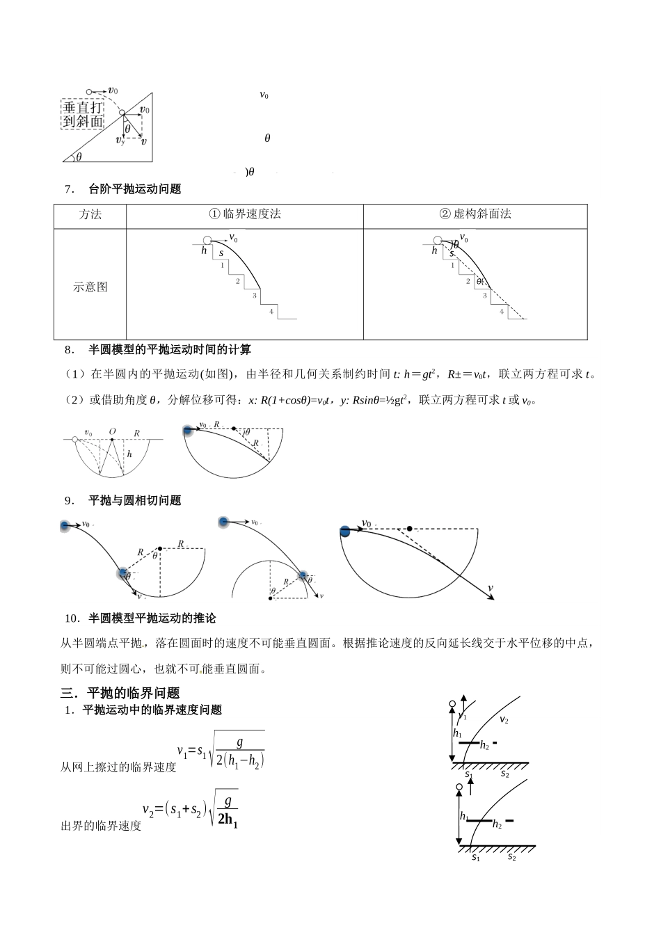 专题05 抛体模型的运动学问题与功能动量（解析版）.docx_第3页