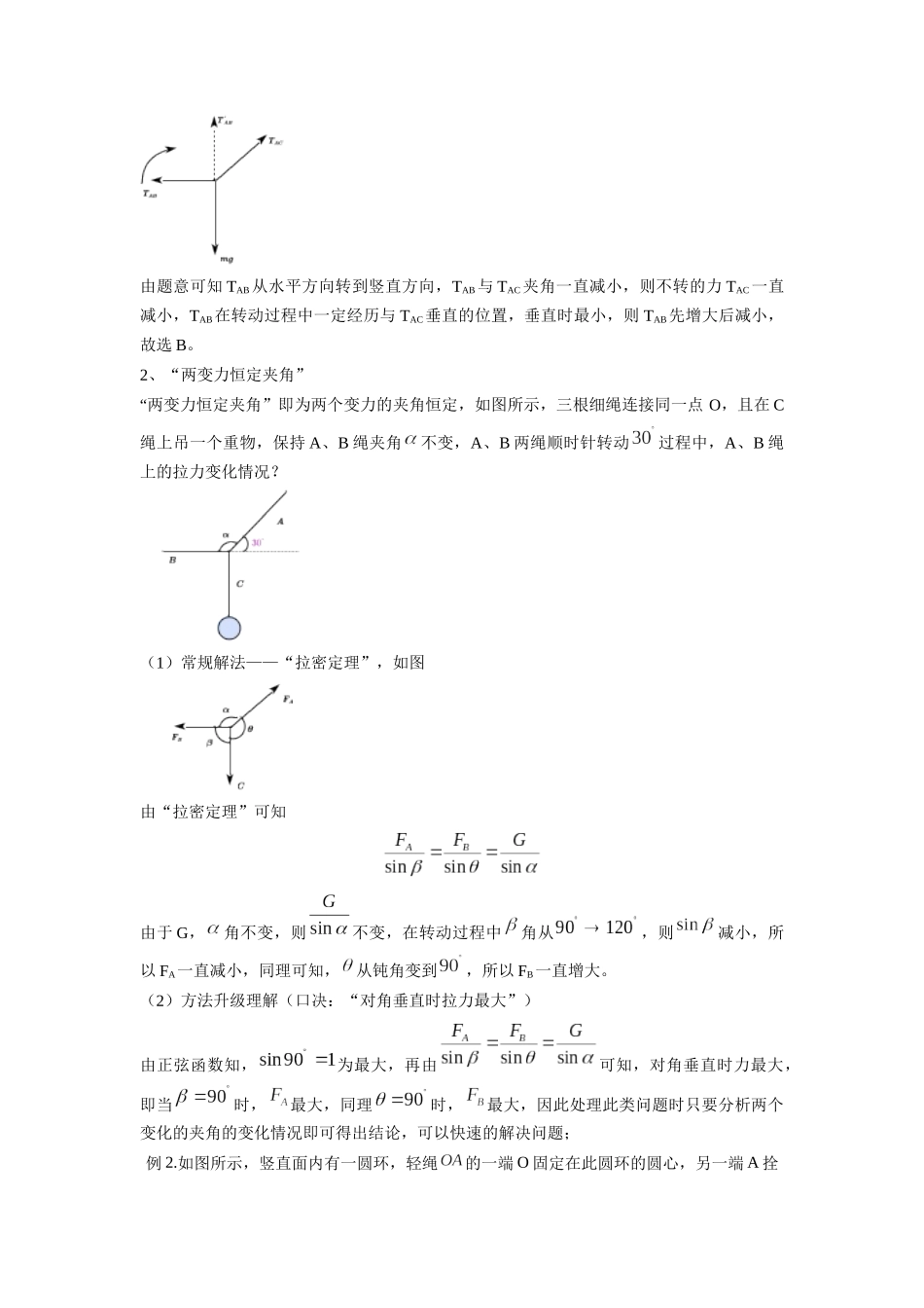 高中物理题型解题技巧之力学篇01 秒解动态平衡 (解析版) .docx_第2页