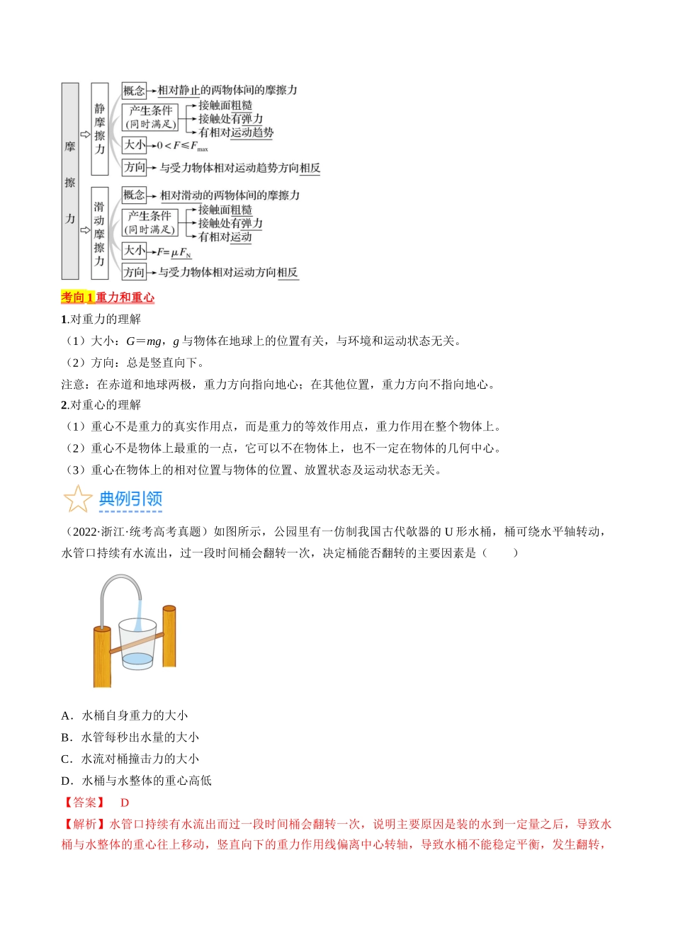 考点05  重力、弹力和摩擦力（解析版）.docx_第2页