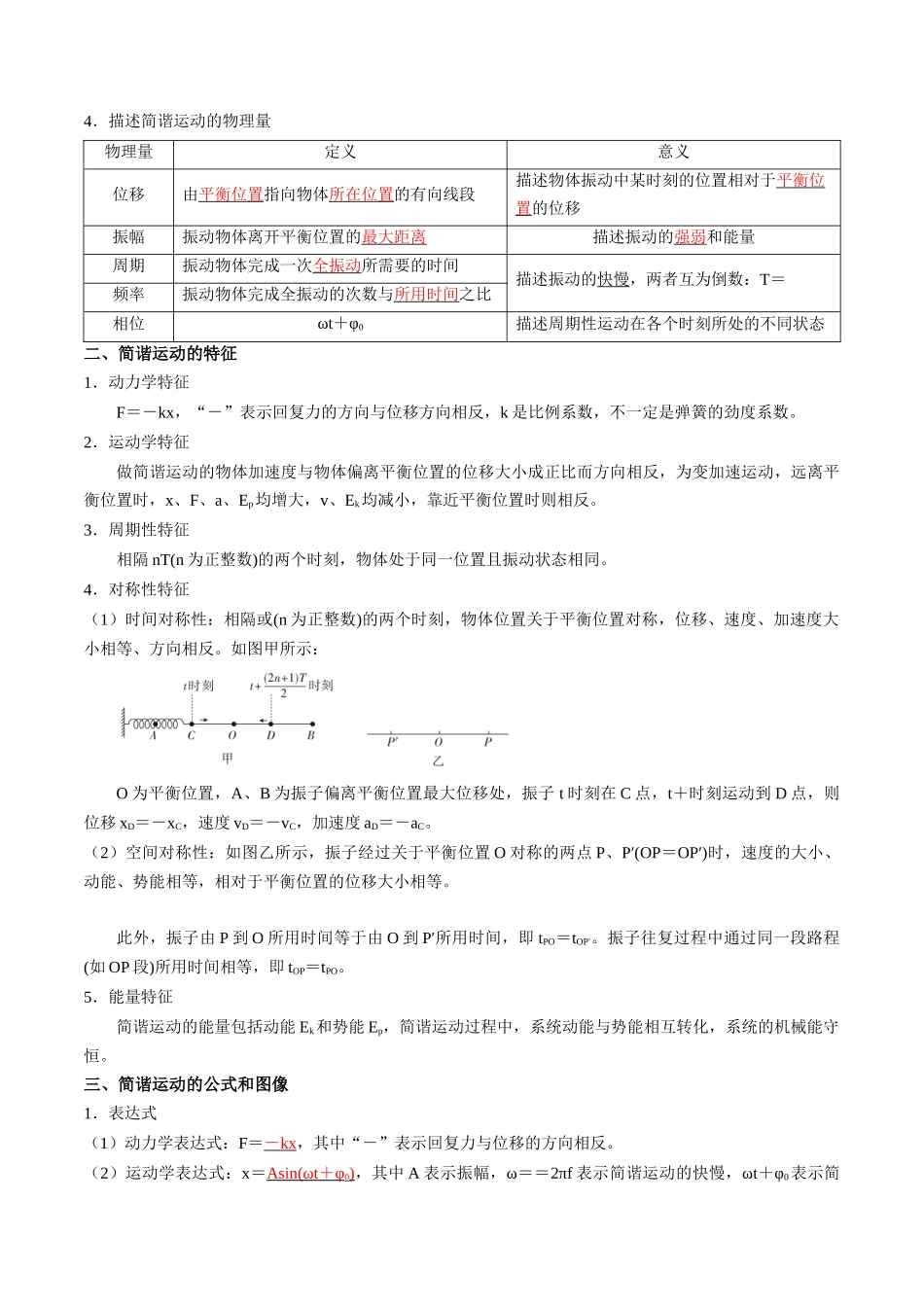 考点31 机械振动(核心考点精讲+分层精练)-备战2024年高考物理一轮复习考点帮(新高考专用)(解析版).docx_第3页