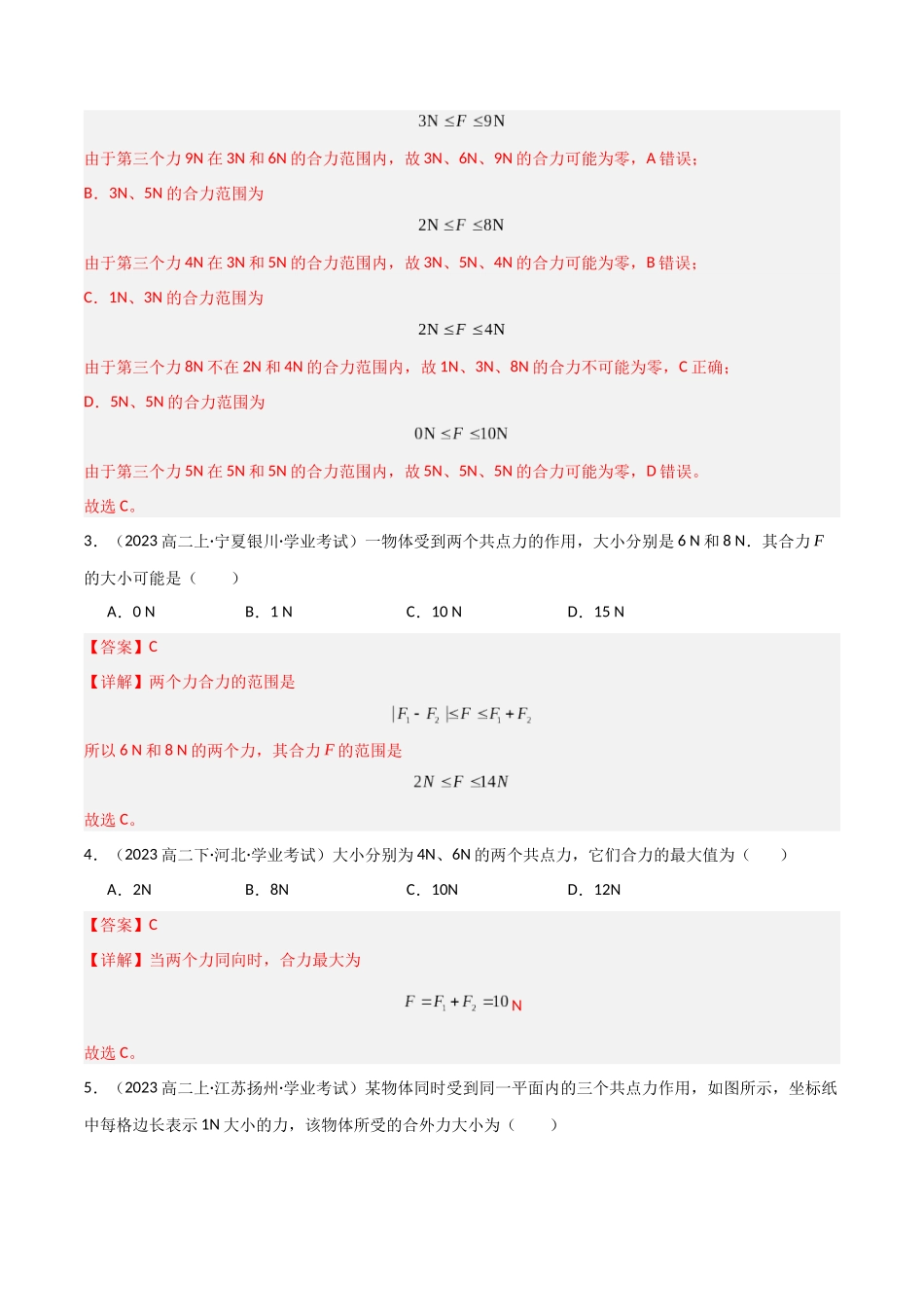 专题07 力的合成与分解(教师版).docx_第2页