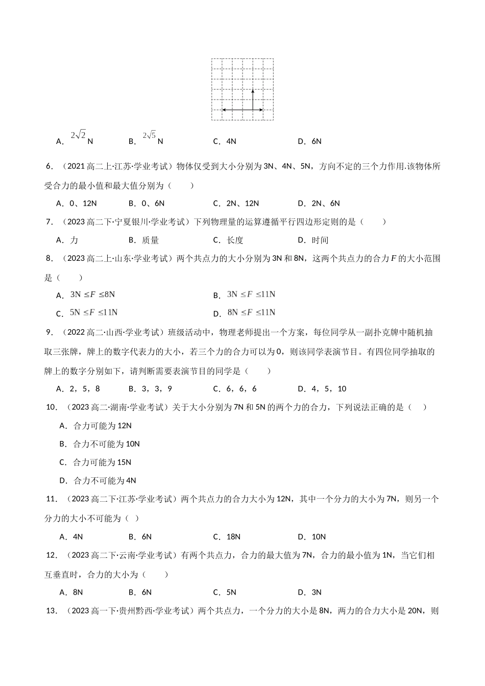 专题07 力的合成与分解(学生版).docx_第2页