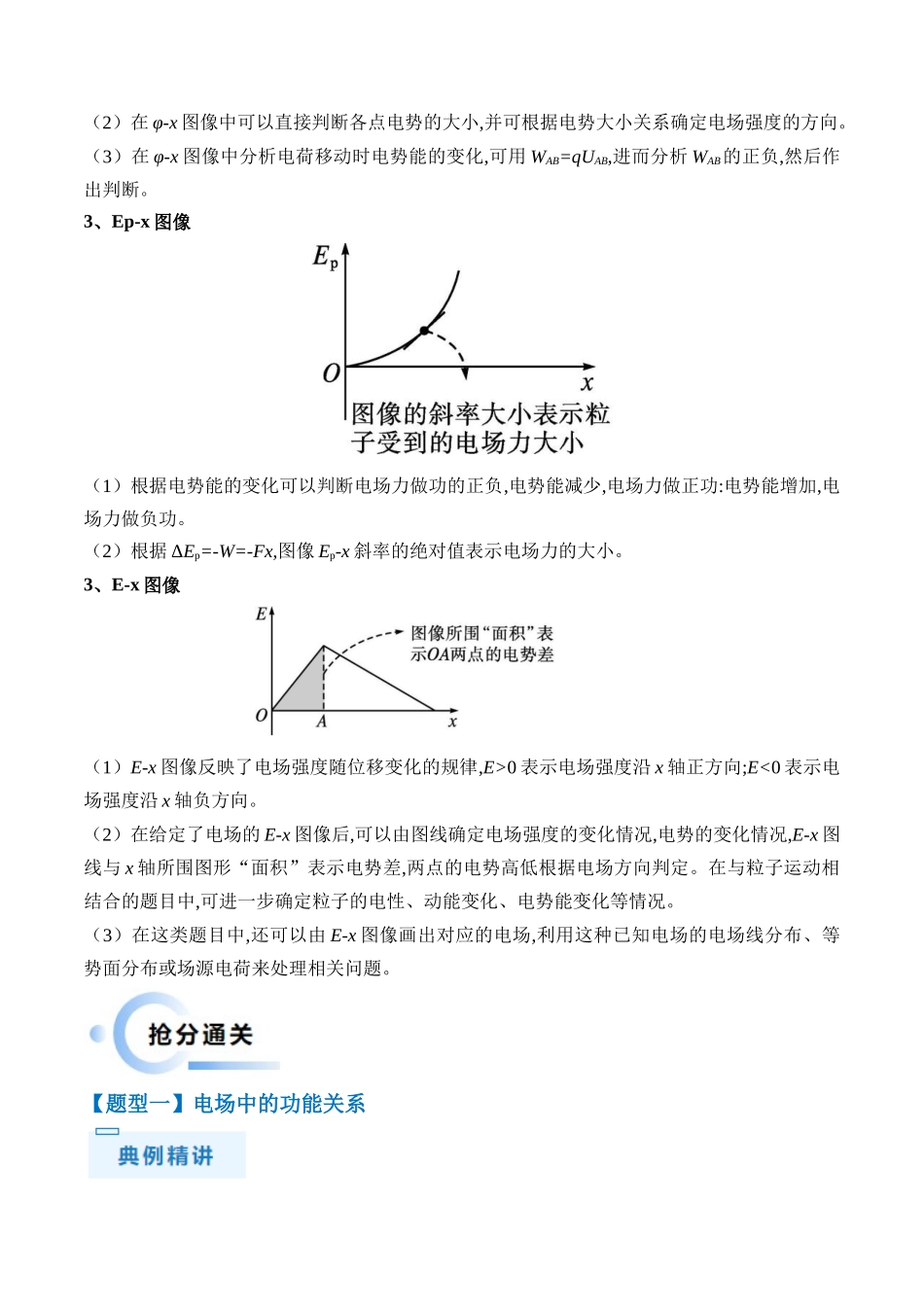 秘籍10 电场中的功能关系和图像问题(原卷版).docx_第2页