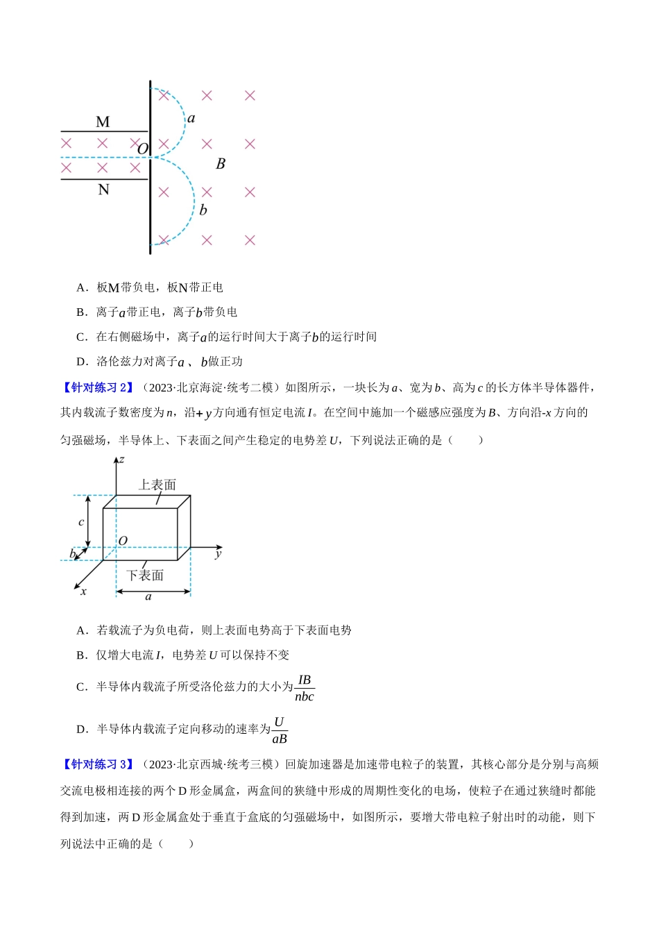 专题09 带电粒子在电磁场中的运动(分层练)(原卷版).docx_第2页