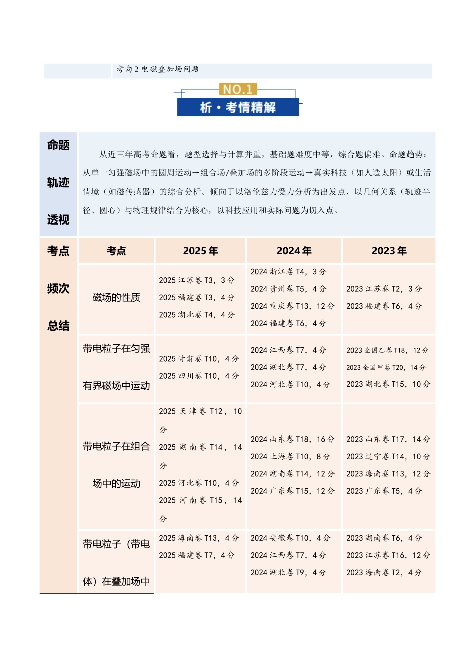 专题10 磁场 带电粒子在磁场中的运动(复习讲义)(全国通用)(教师版).docx_第2页