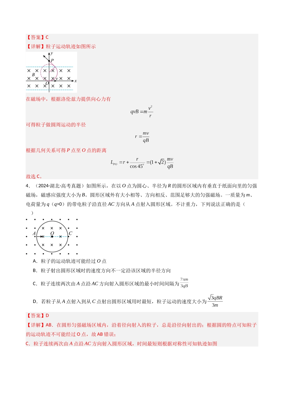 专题10 带电粒子在磁场运动 -(全国通用)(解析版).docx_第3页