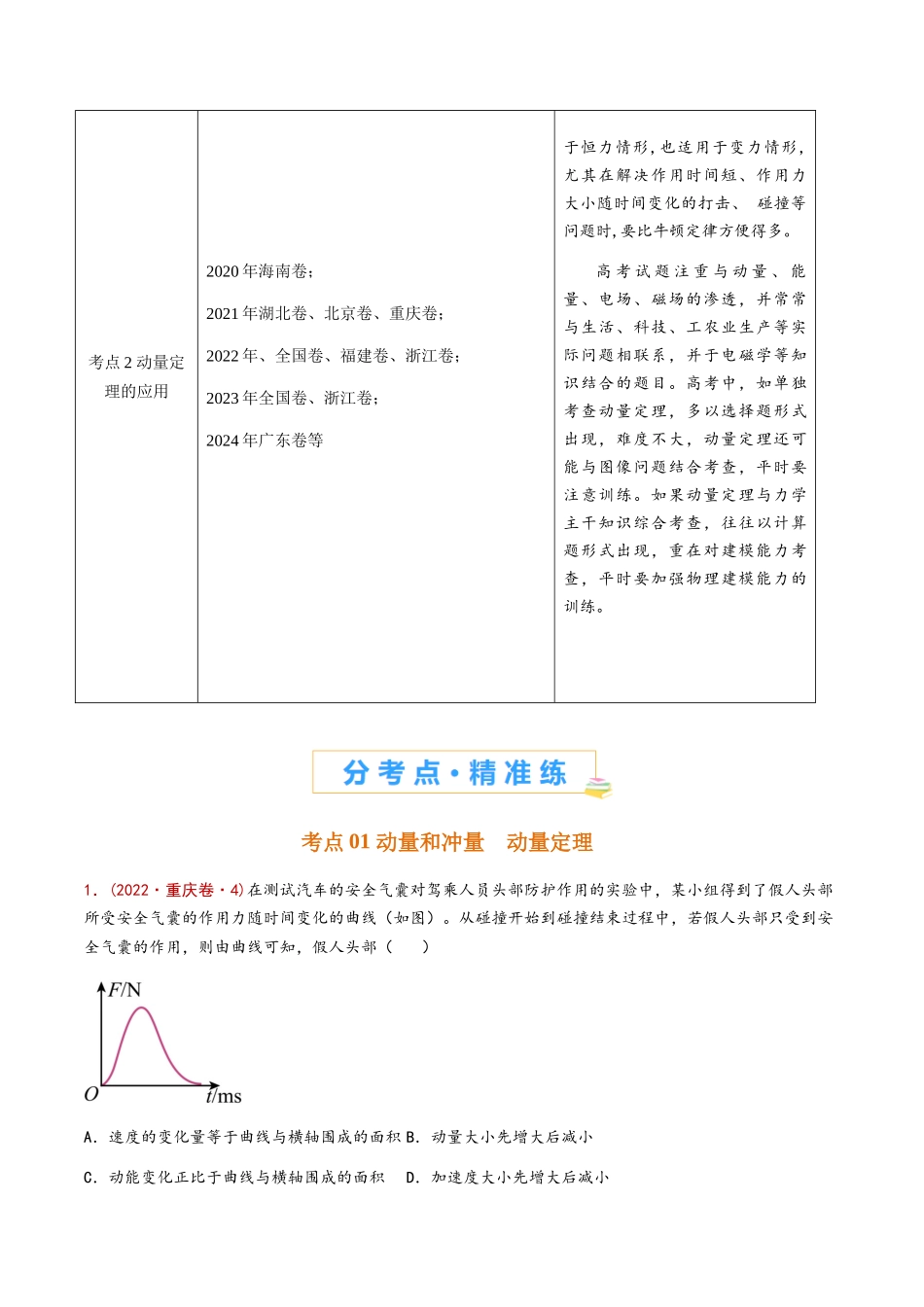 专题10 动量定理(全国通用)(解析版).docx_第2页