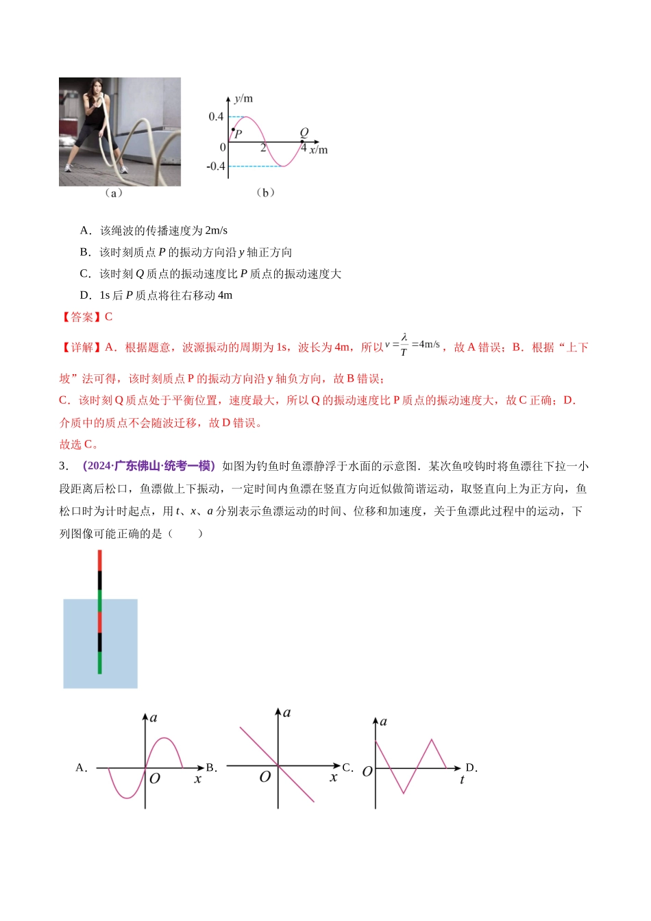 专题15 机械振动与机械波(测试)(解析版).docx_第2页