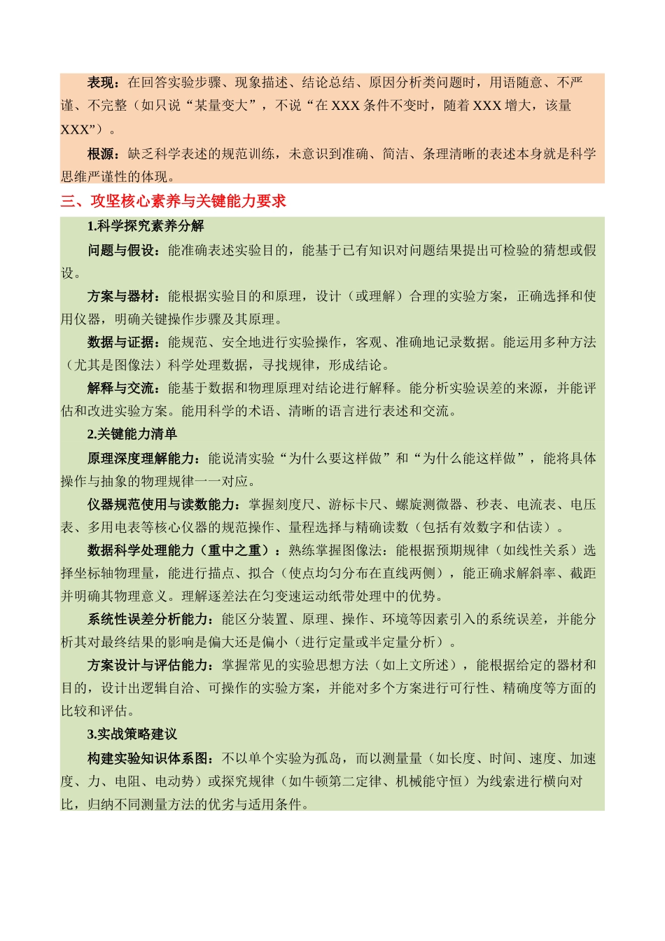 清单04 实验必备(知识·方法·能力清单)(全国通用)(教师版) .docx_第3页