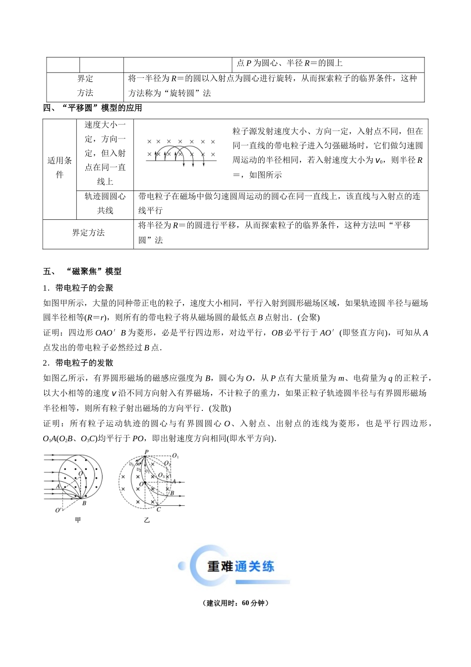 热点08 磁场中的旋转圆、放缩圆、平移圆、磁聚焦模型（教师版）.docx_第2页