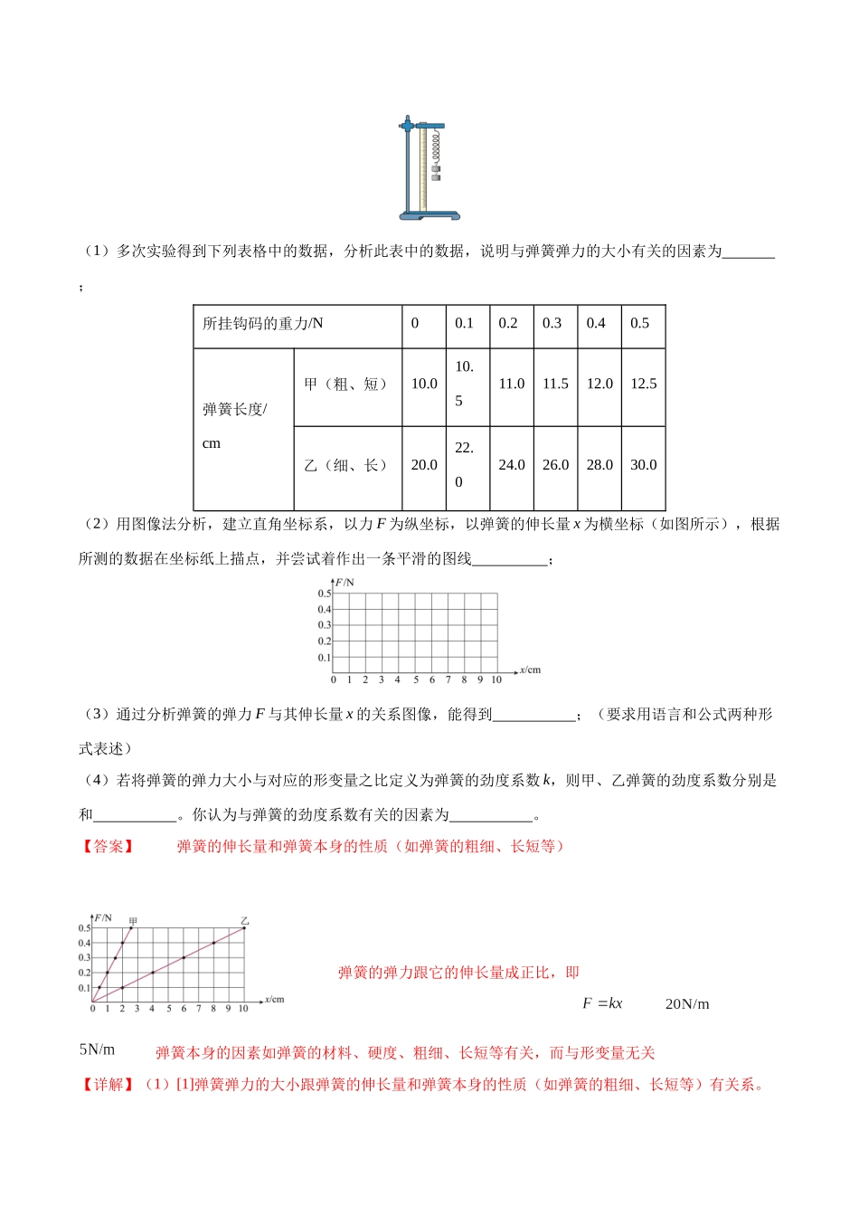 实验二:探究弹力和弹簧伸长的关系(解析版).docx_第3页