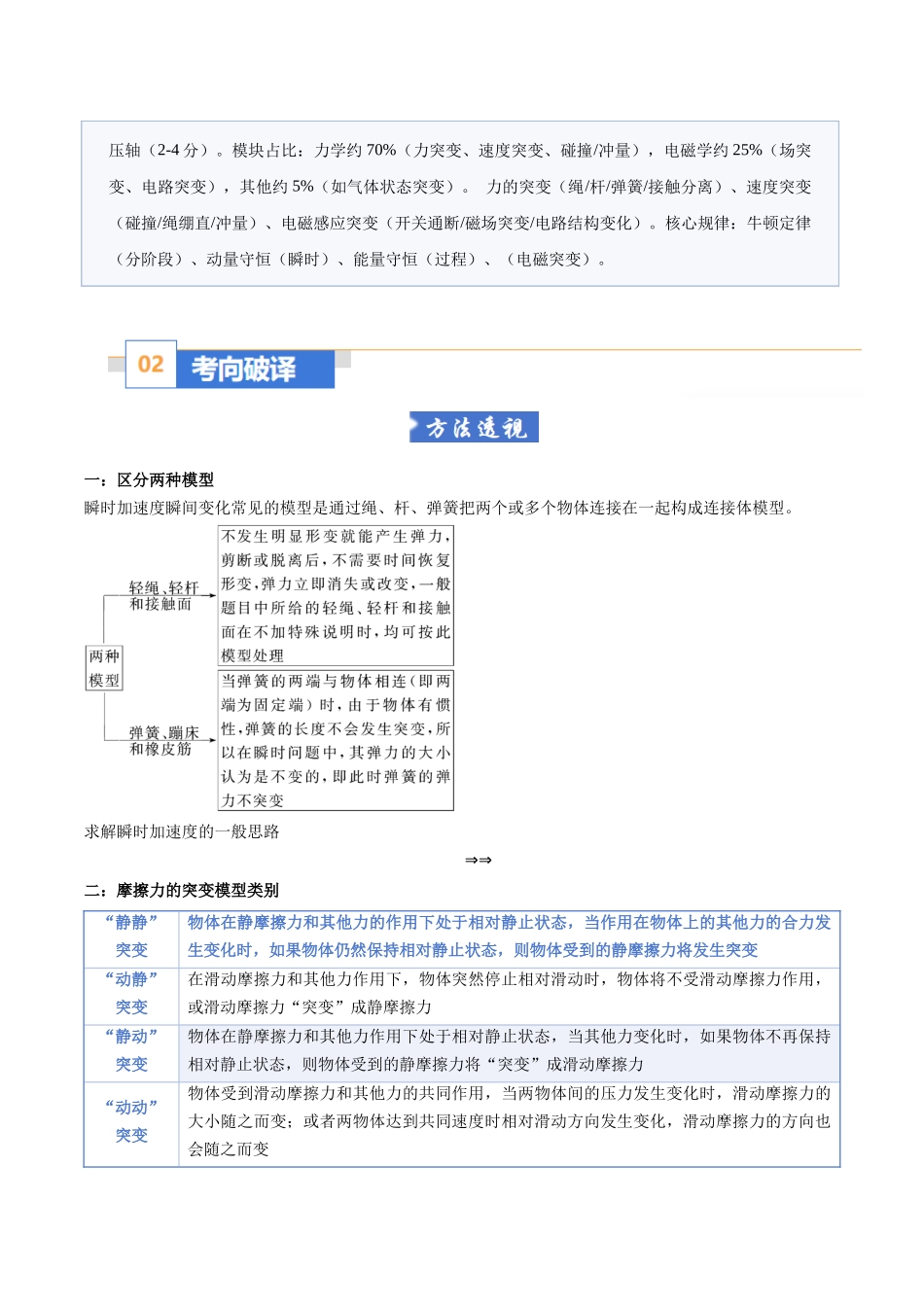题型02 突变问题（题型专练）（黑吉辽蒙专用）（学生版）.docx_第2页